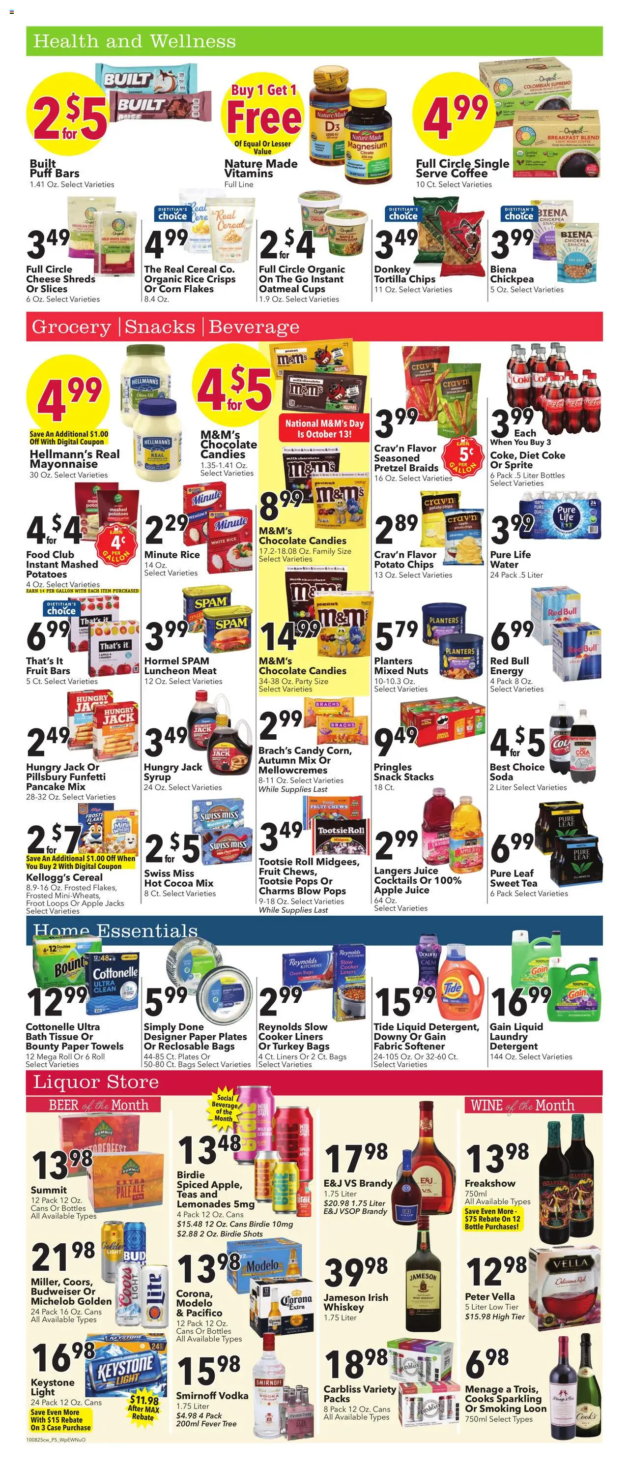 Cash Wise Weekly Ad - valid from 08.10.2025 | Page: 3 | Products: Corn, Bath, Wine, Candies