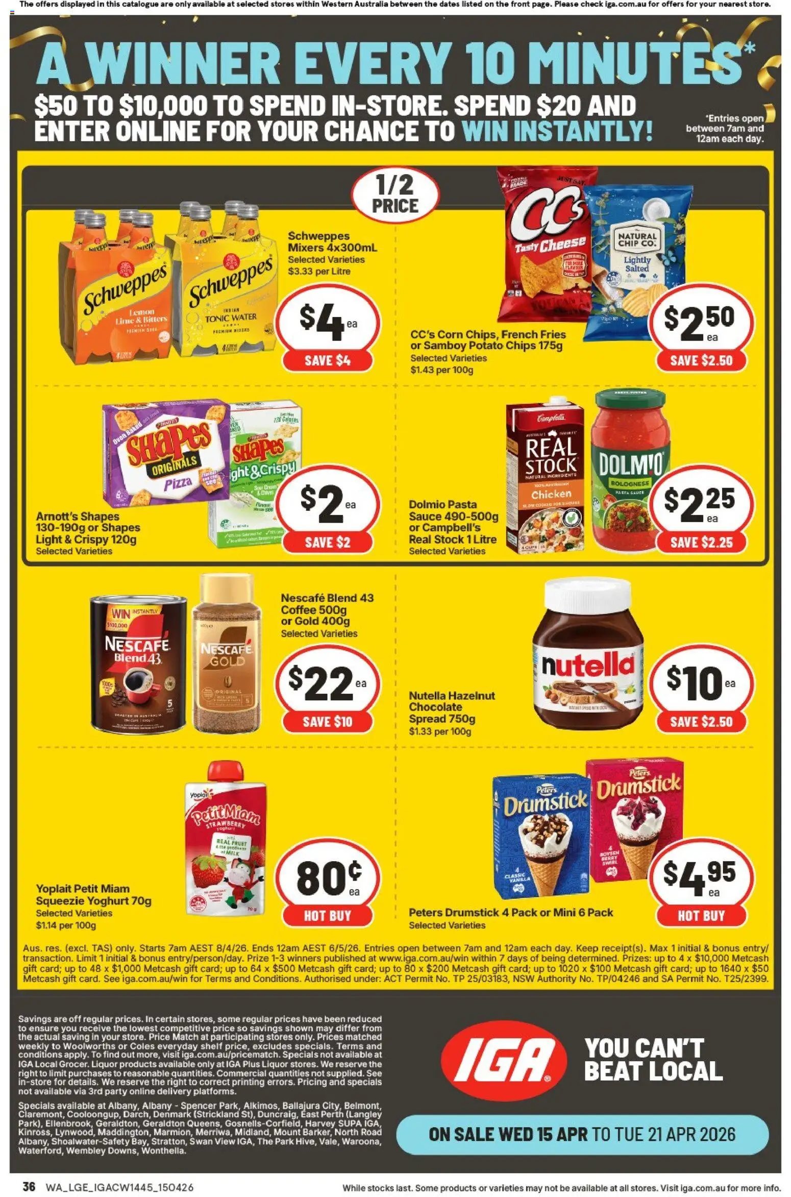 IGA catalogue - valid from 15.04.2026 | Page: 33 | Products: Gum, Honey, Toothpaste, Watermelon