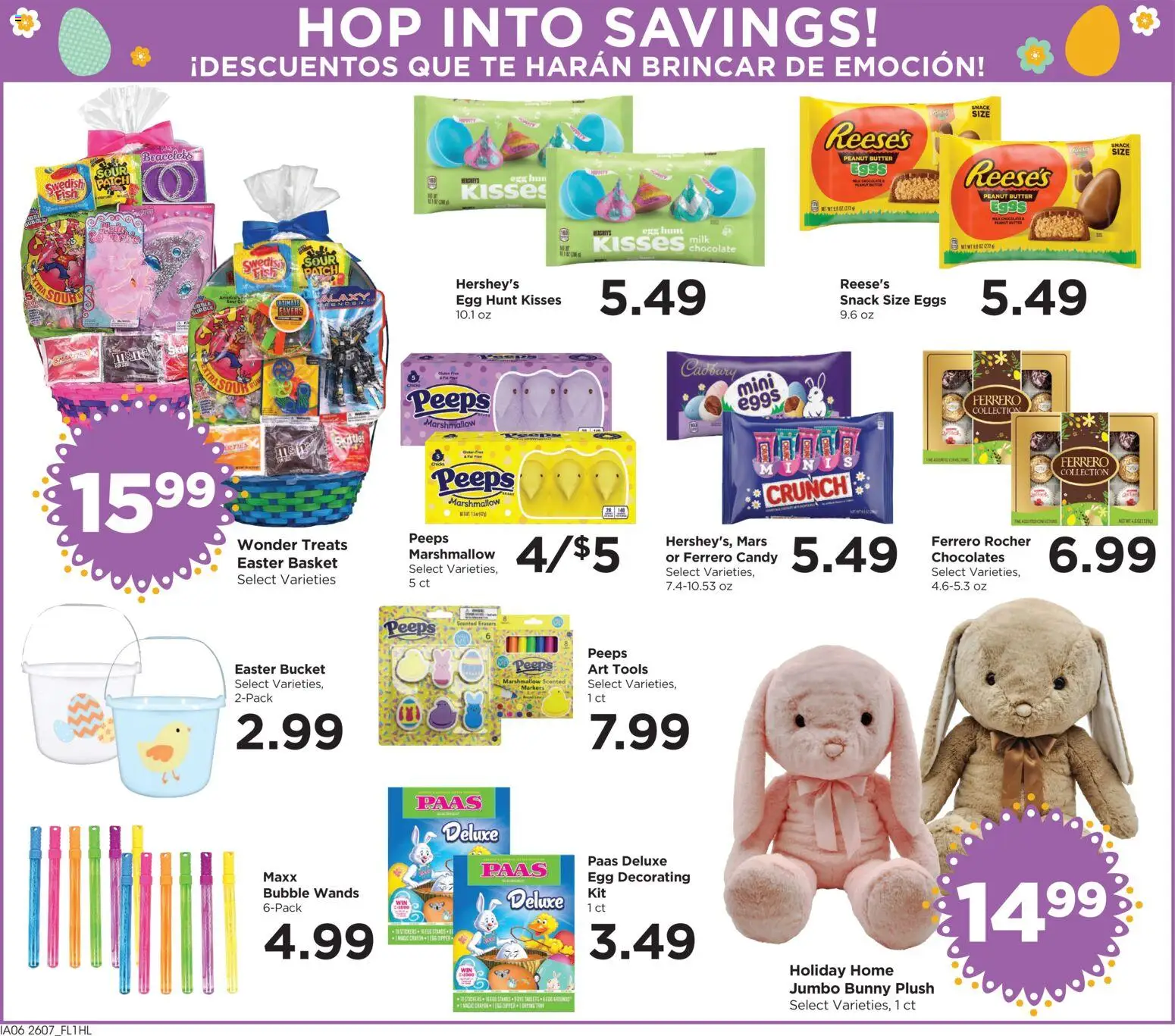 Food 4 Less Weekly Ad - valid from 18.03.2026 | Page: 6 | Products: Basket, Eggs, Chocolate, Fish