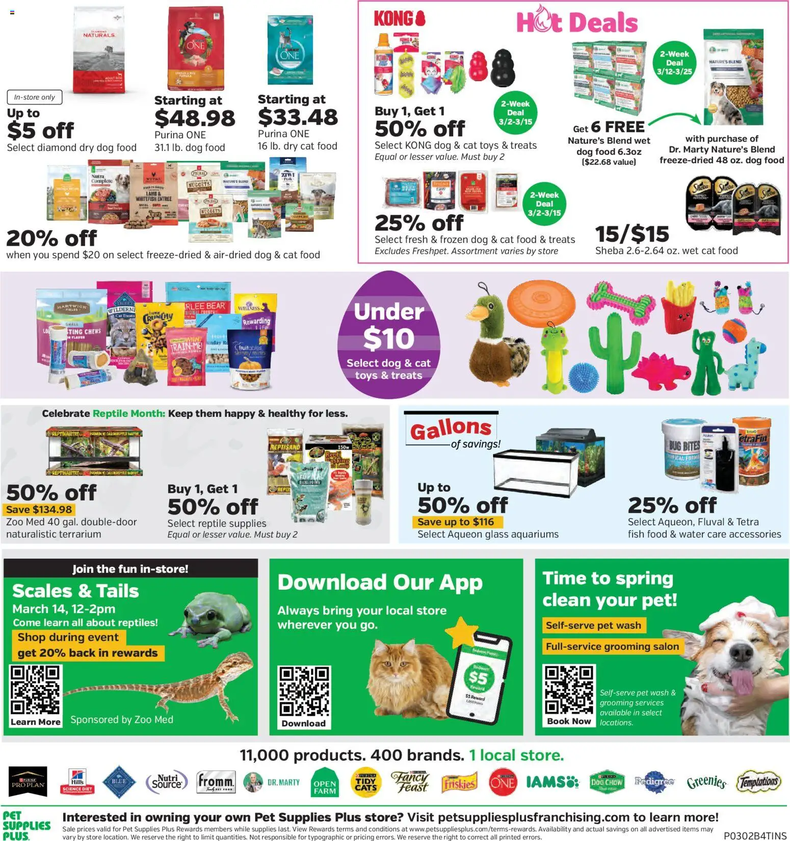 Pet Supplies Plus Weekly Ad - valid from 02.02.2026 | Page: 4 | Products: Dog Food, Cat Food, Terrarium, Water