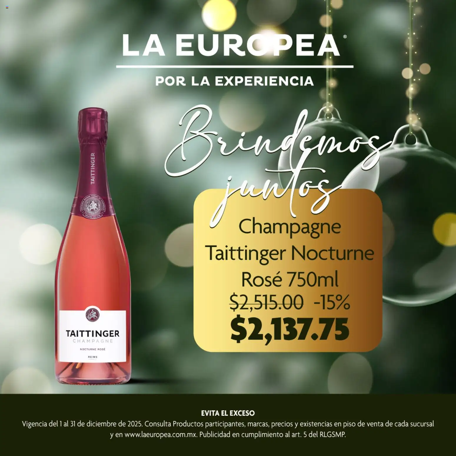 Nuevas ofertas de La Europea válidas en toda la República Mexicana desde el 01.12.2025. ¡Encuentra las mejores ofertas en La Europea catálogo Champagne! | Página: 4 | Productos: Champagne