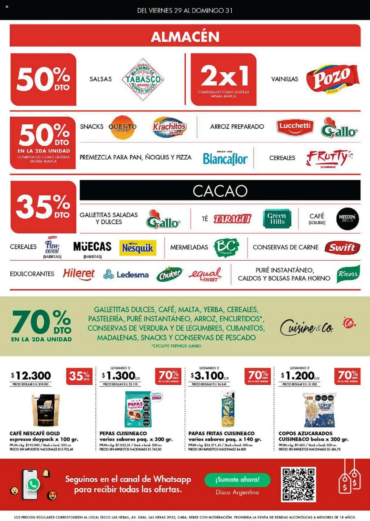 Disco ofertas - CBA │ válido desde el 29.08.2025 | Página: 2 | Productos: Copos, Té, Cereales, Papas fritas