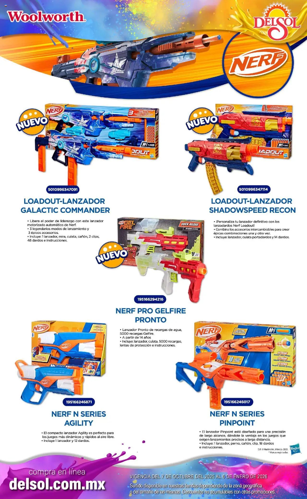 Nuevas ofertas de Del Sol y Woolworth válidas en toda la República Mexicana desde el 07.10.2025. ¡Encuentra las mejores ofertas en Del Sol y Woolworth - Catálogo Castillo Del Juguete! | Página: 203 | Productos: Lentes