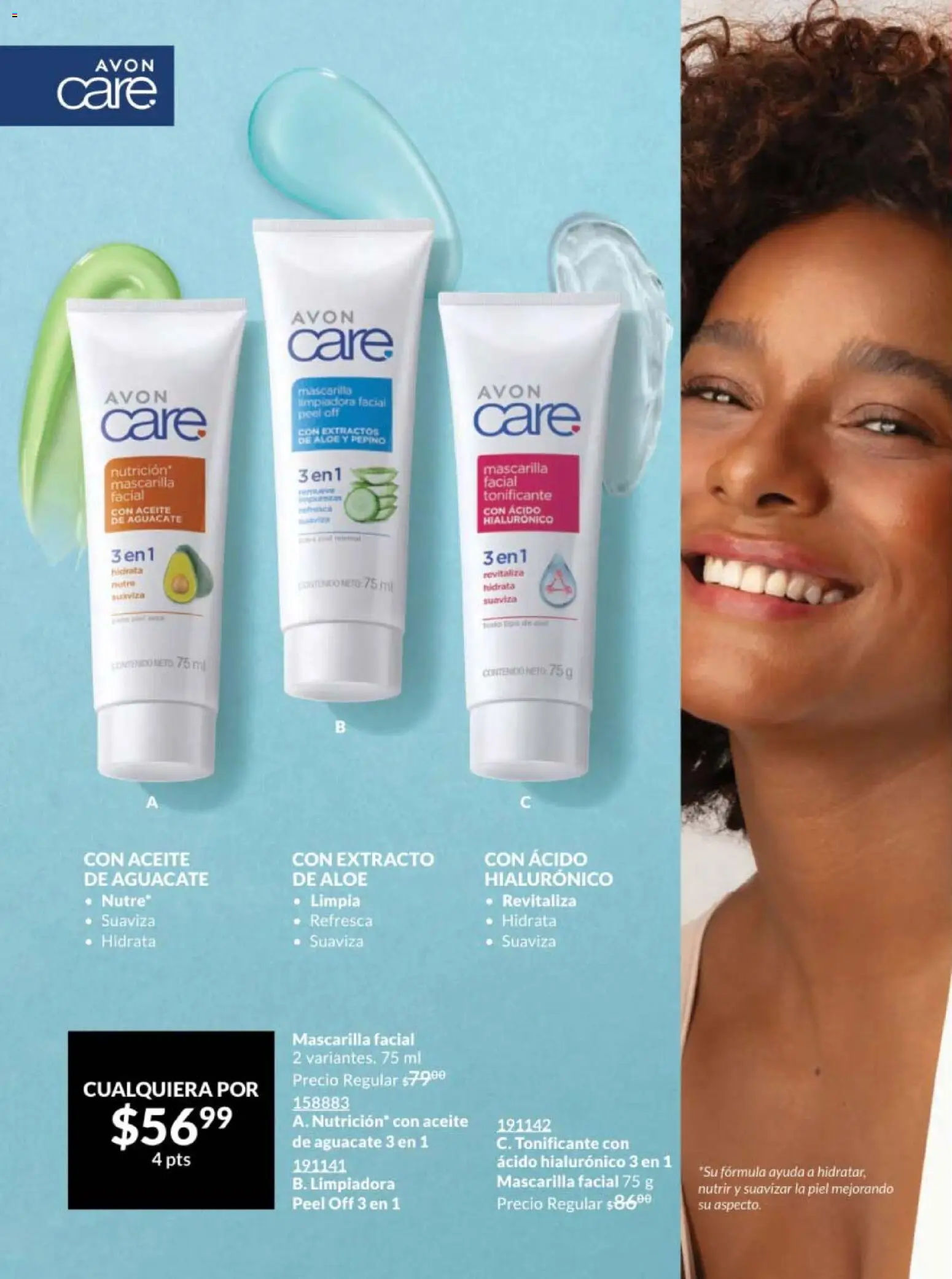 Nuevas ofertas de AVON válidas en toda la República Mexicana desde el 07.11.2025. ¡Encuentra las mejores ofertas en AVON campaña 17 2025! | Página: 168 | Productos: Aceite, Aguacate, Mascarilla