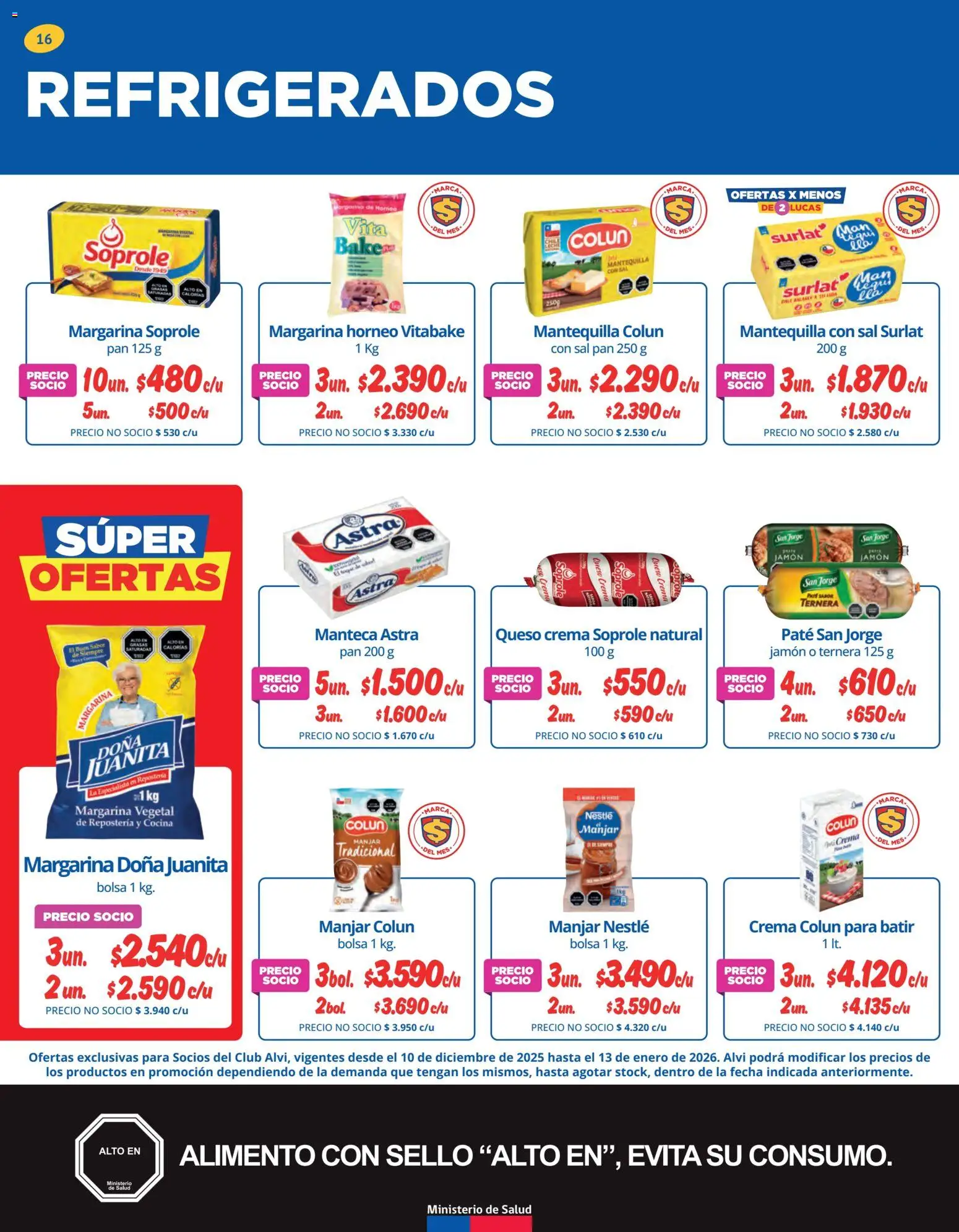 Alvi catálogo │ válido desde el 10.12.2025 | Página: 16 | Productos: Paté, Pan, Jamón, Crema