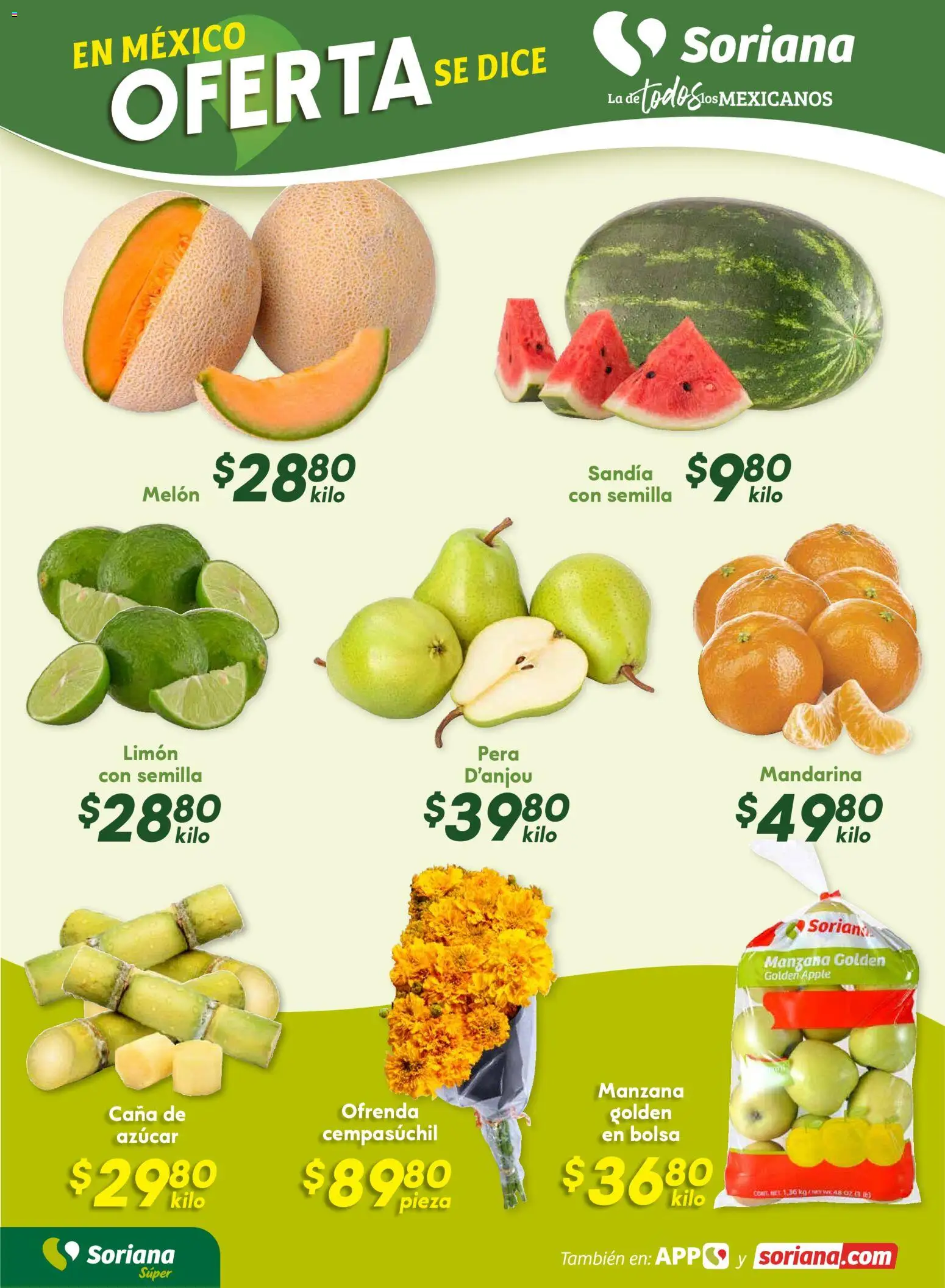 Nuevas ofertas de Soriana válidas en toda la República Mexicana desde el 31.10.2025. ¡Encuentra las mejores ofertas en Soriana - Fin de Semana Súper: BCS, Son y Sin! | Página: 2 | Productos: Azúcar, Melón, Bolsa, Manzana