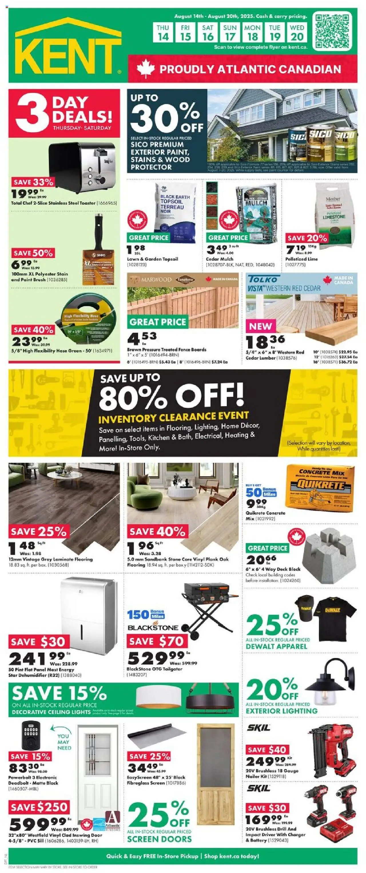 Kent flyer valid from 14.08.2025 | Page: 1 | Products: Toaster, Brush, Battery