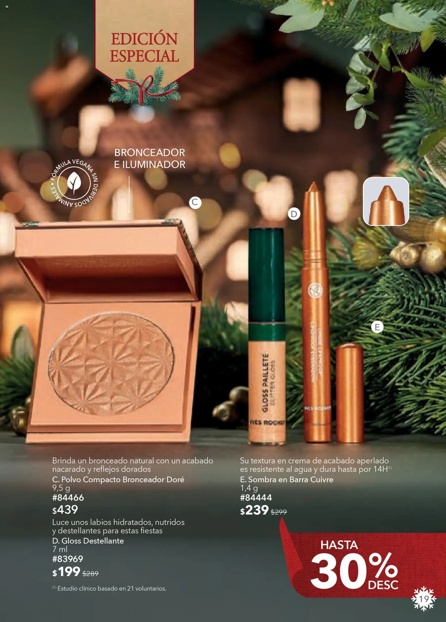 Nuevas ofertas de Yves Rocher válidas en toda la República Mexicana desde el 19.11.2025. ¡Encuentra las mejores ofertas en Yves Rocher campaña 16 2025! | Página: 19 | Productos: Iluminador, Crema, Sombra, Polvo