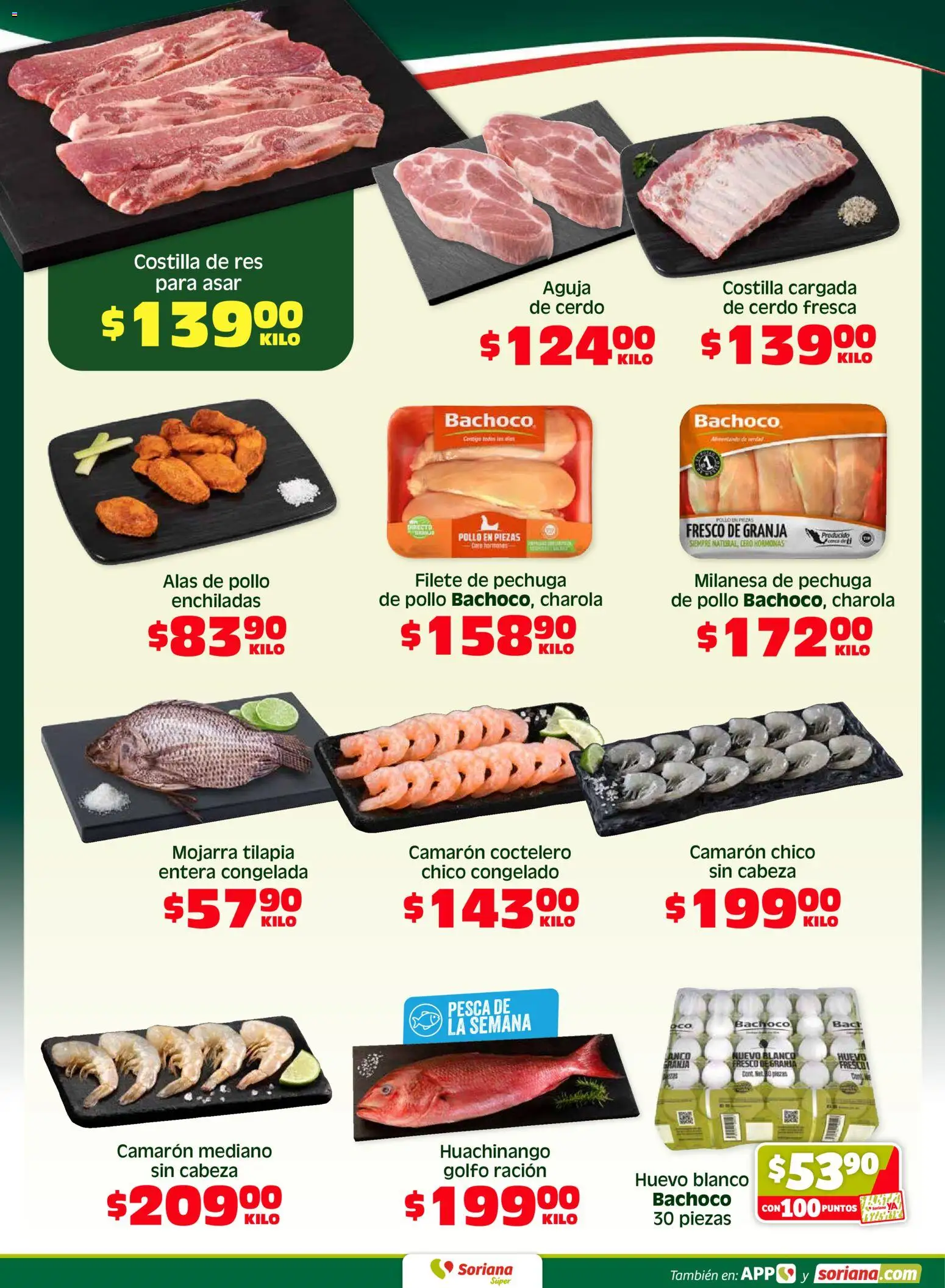 Nuevas ofertas de Soriana válidas en toda la República Mexicana desde el 24.04.2026. ¡Encuentra las mejores ofertas en Soriana Fin de Semana Súper: Tamaulipas (excepto Cd. Victoria y Tampico)! | Página: 2 | Productos: Milanesa, Huevo, Cerdo, Res