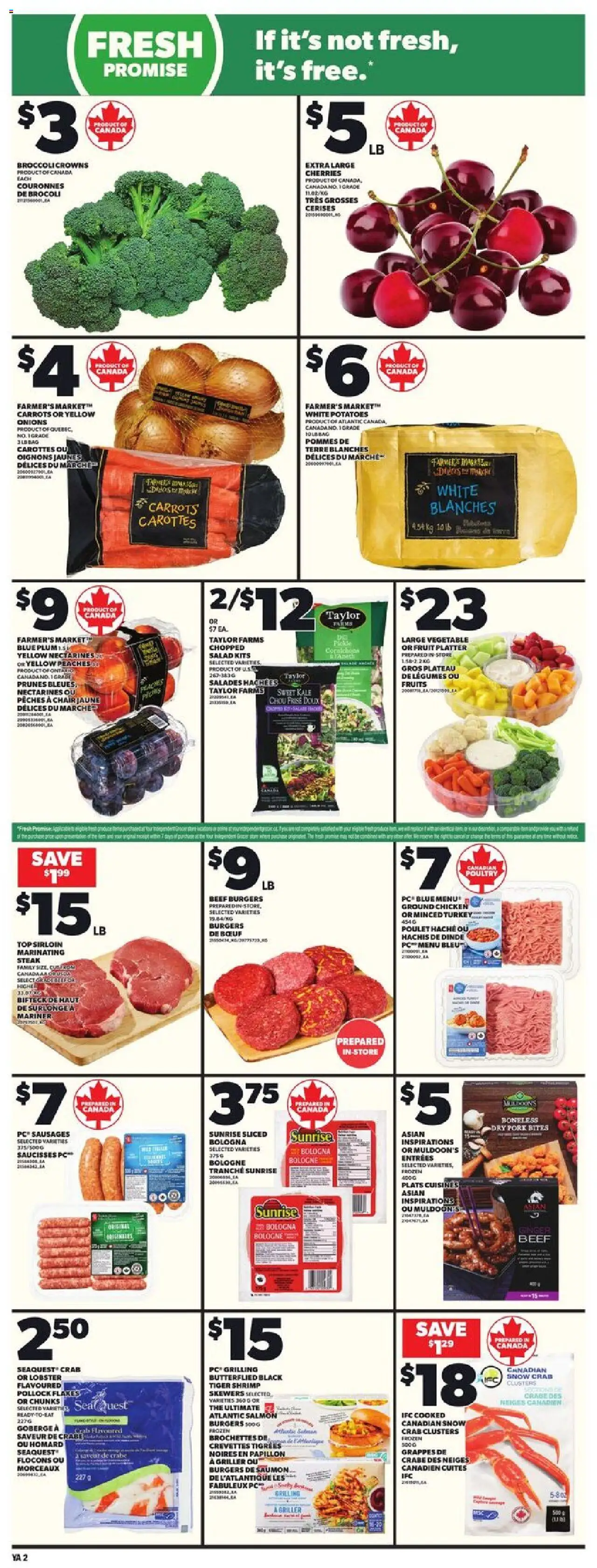 Independent Grocer flyer valid from 21.08.2025 | Page: 3 | Products: Beef, Salad, PC, Chicken