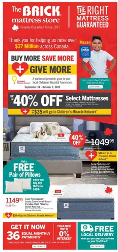 Preview of The Brick - Brick Mattress Store from shop The Brick valid from 30.09.2025