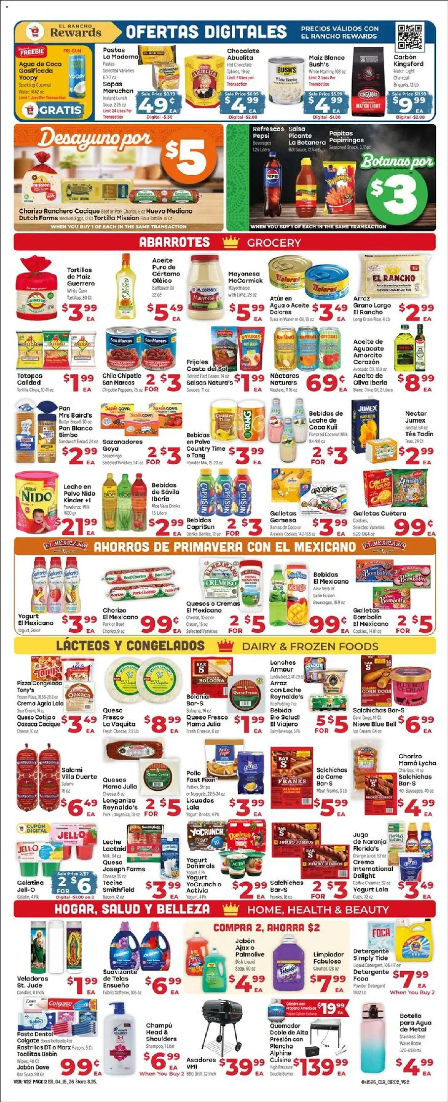El Rancho Weekly Ad - valid from 15.04.2026 | Page: 2 | Products: Fusion, Cheese, Aloe Vera, Ice cream