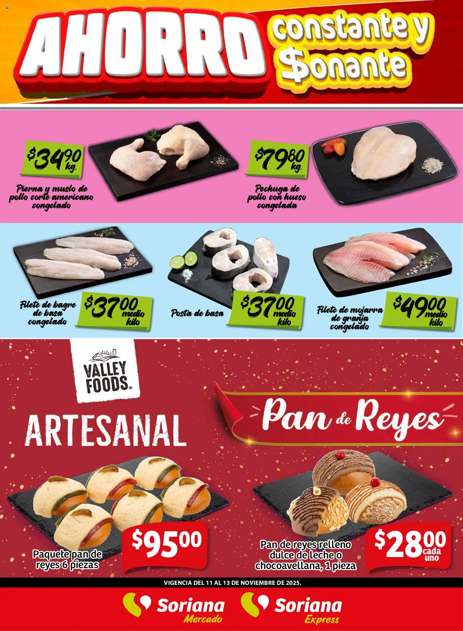 Nuevas ofertas de Soriana válidas en toda la República Mexicana desde el 12.11.2025. ¡Encuentra las mejores ofertas en Soriana - Frescos del Mandado Mercado: BCS, Son y Sin! | Página: 2 | Productos: Pollo, Dulce de leche, Leche, Pan