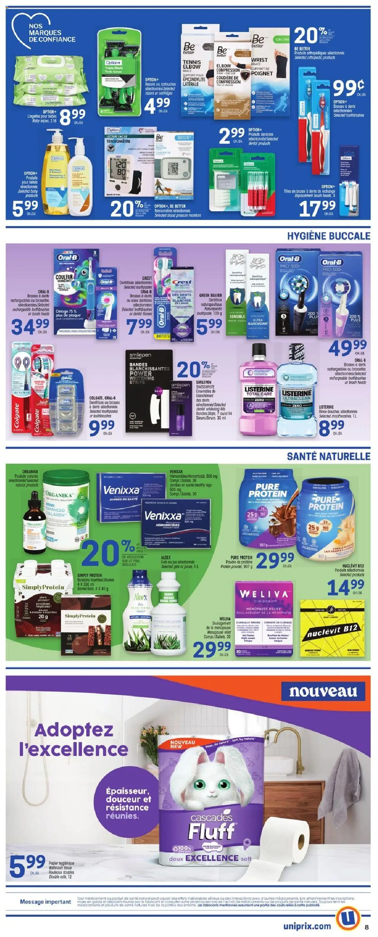 Uniprix flyer valid from 04.09.2025 | Page: 7 | Products: Hat, Brush, Juice