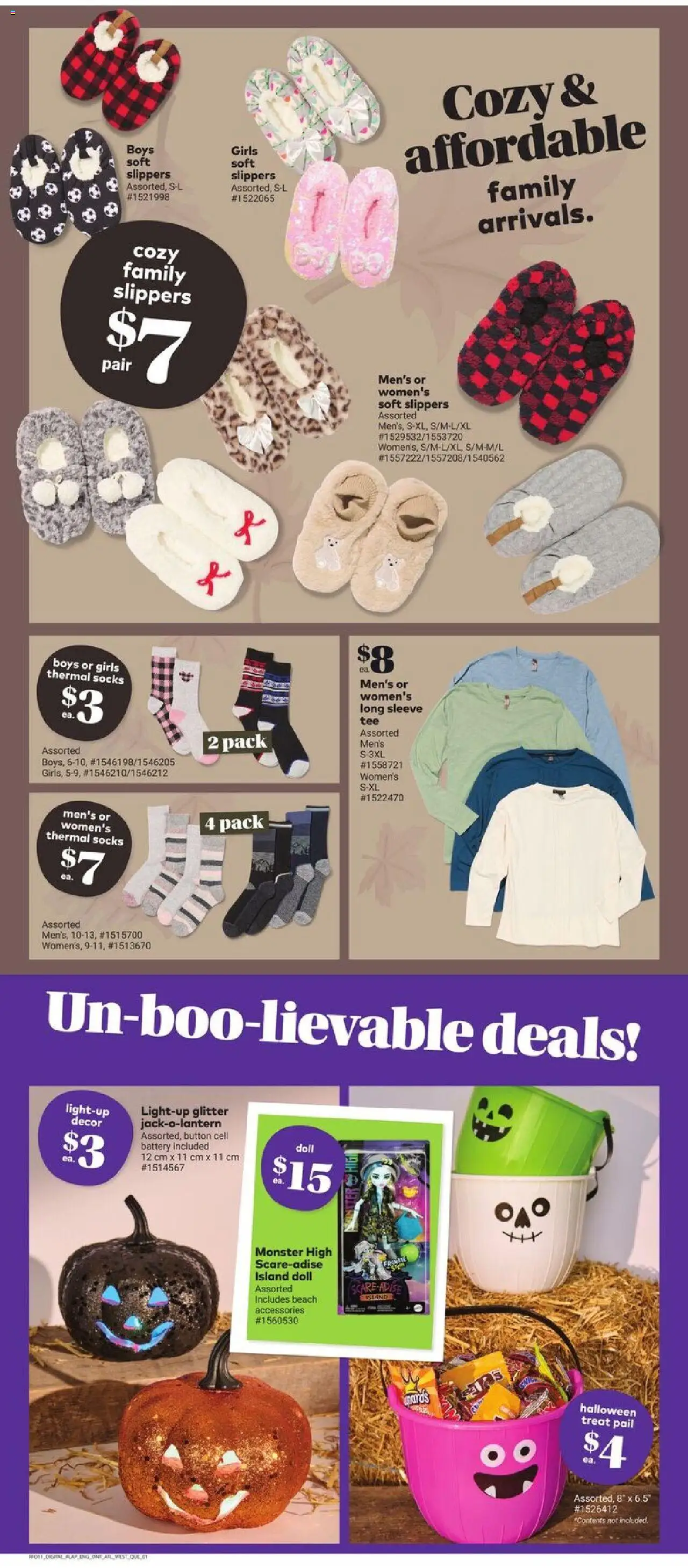 Giant Tiger flyer valid from 15.10.2025 | Page: 4 | Products: Slippers, Battery, Shoes, Socks
