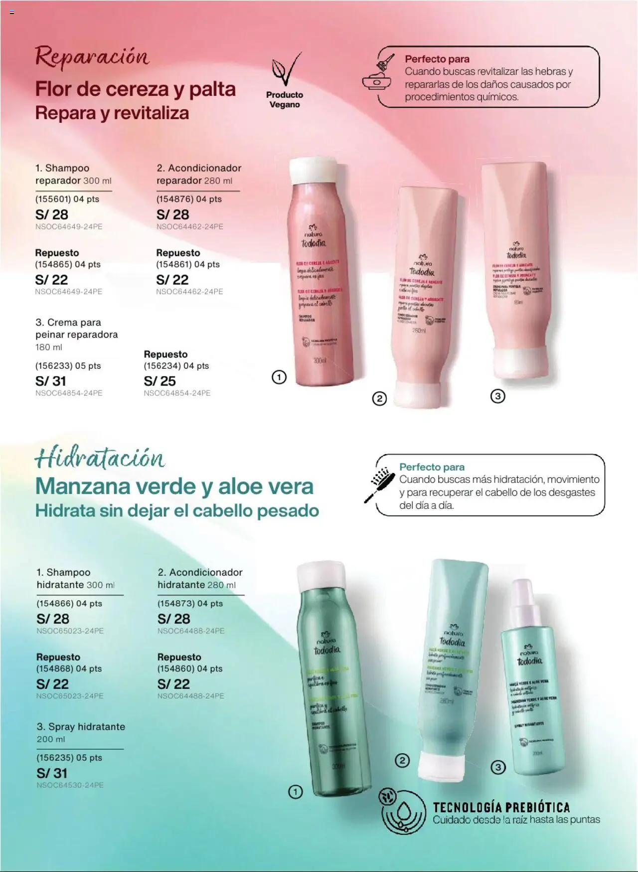 Catálogo Natura válido desde 24.05.2025 | Página: 124 | Productos: Shampoo, Acondicionador, Crema