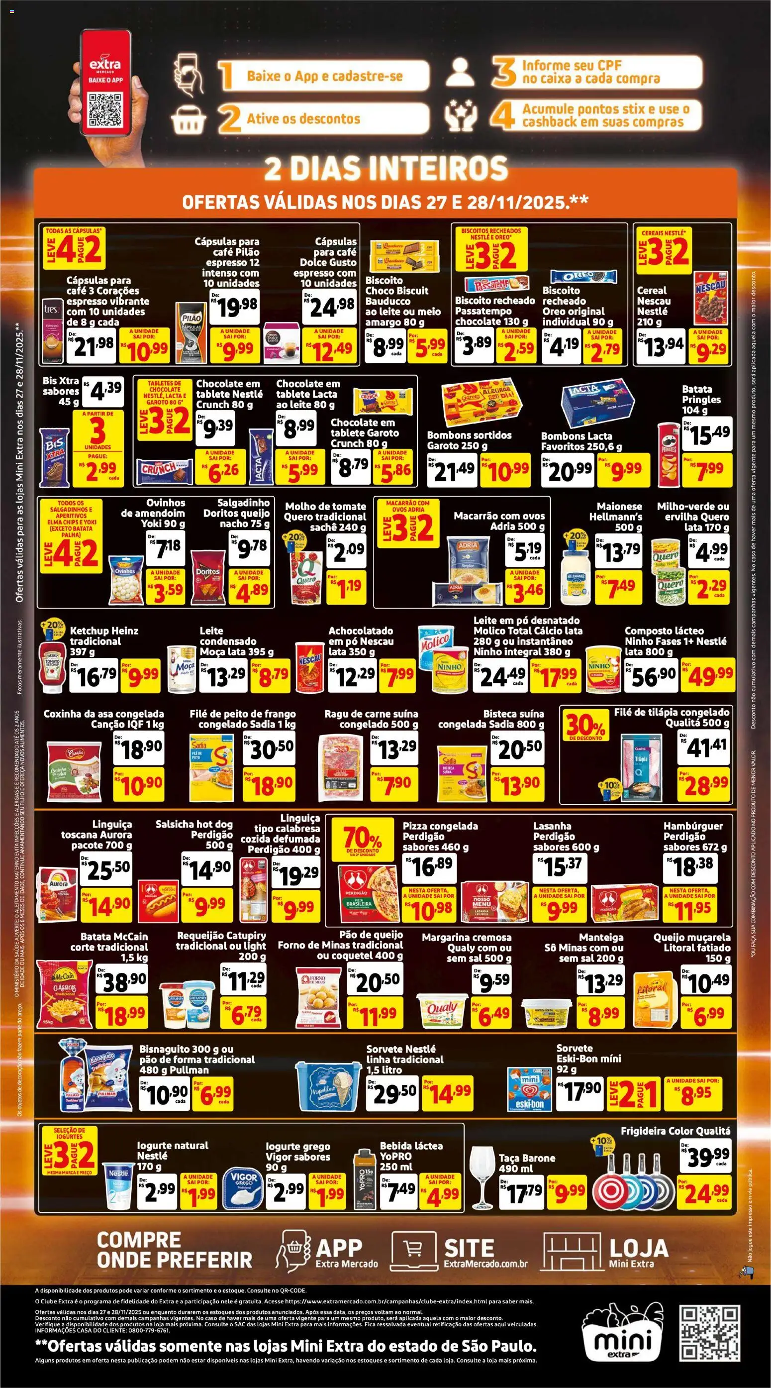 Mini Extra Folheto - válido de 27.11.2025 | Página: 2 | Produtos: Pó, Muçarela, Carne, Ketchup