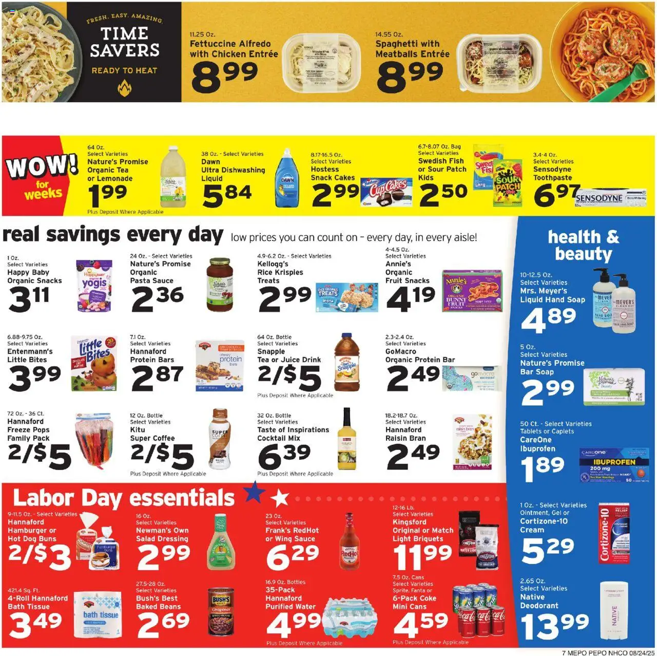 Hannaford Weekly Ad - valid from 24.08.2025 | Page: 7 | Products: Juice, Soap, Rice, Water