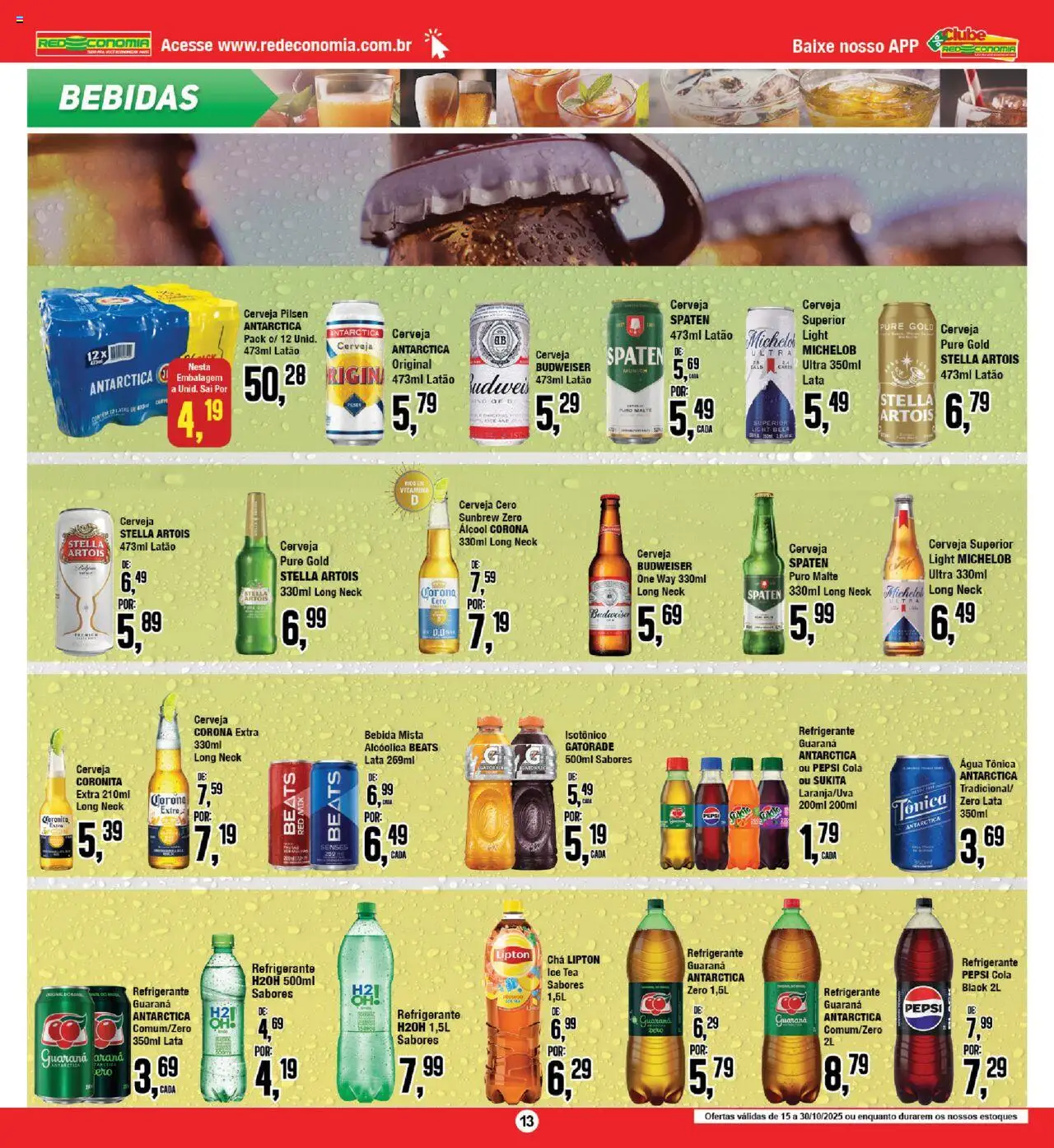 RedEconomia Folheto - válido de 15.10.2025 | Página: 13 | Produtos: Cola, Chá, Bebida, Refrigerante