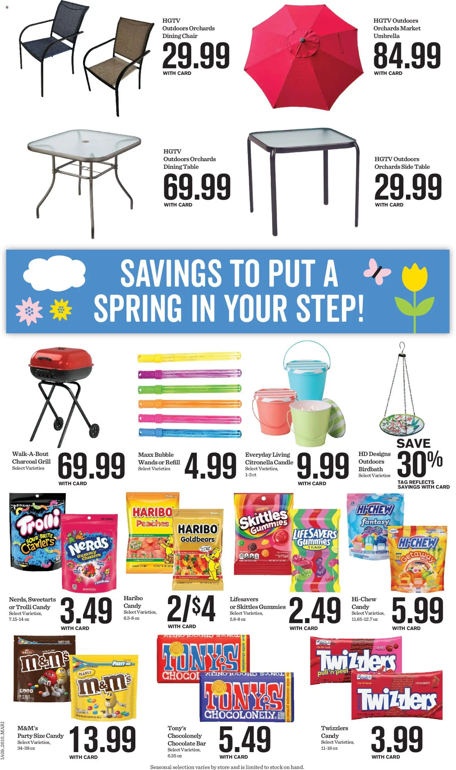 Mariano's Weekly Ad - valid from 08.04.2026 | Page: 10 | Products: Table, Chair, Milk, Grill