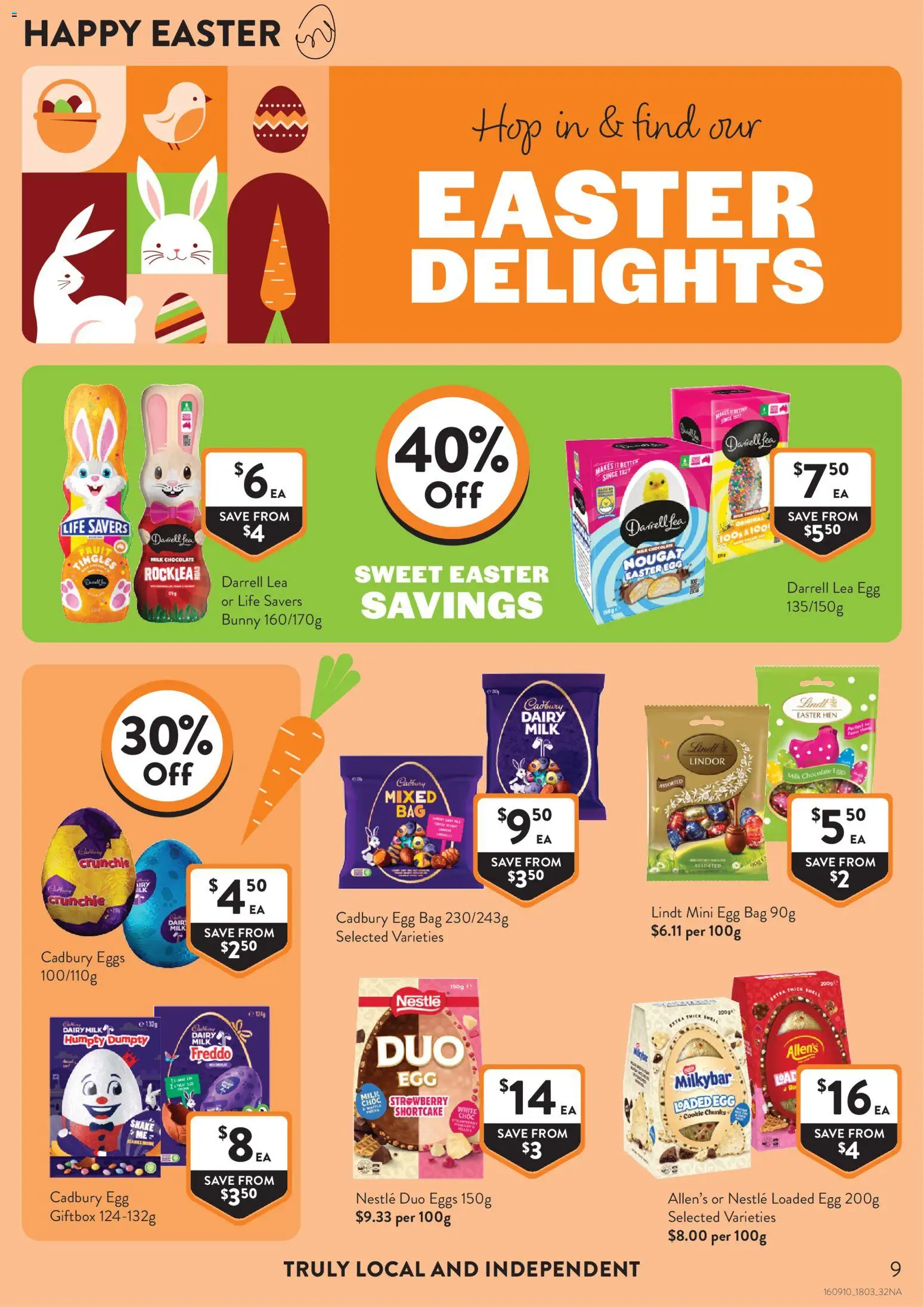 Foodworks catalogue - valid from 18.03.2026 | Page: 9 | Products: Milk, Dairy, Eggs, Chocolate