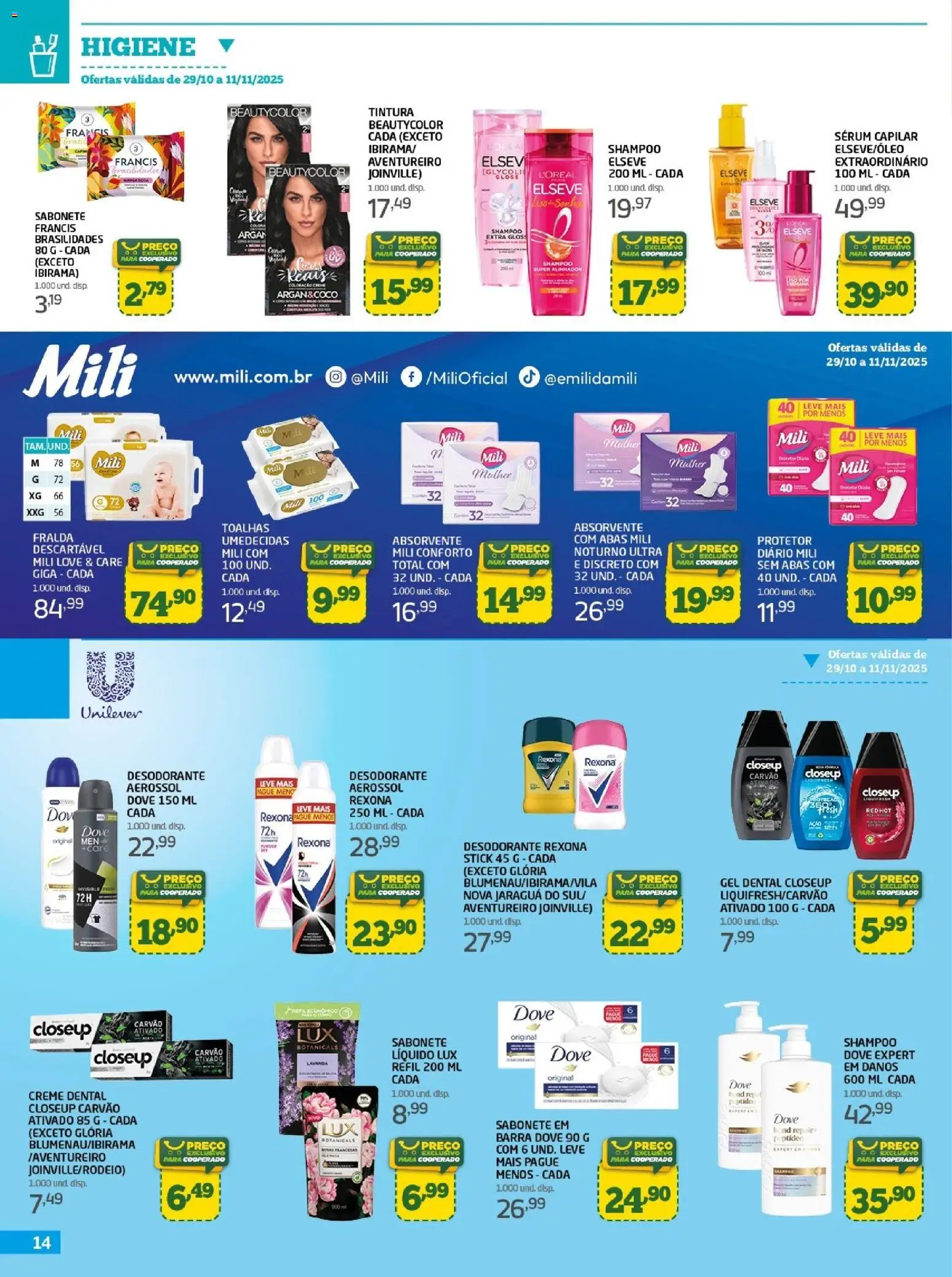 Cooper Folheto - válido de 29.10.2025 | Página: 14 | Produtos: Shampoo, Sérum, Sabonete, Creme dental