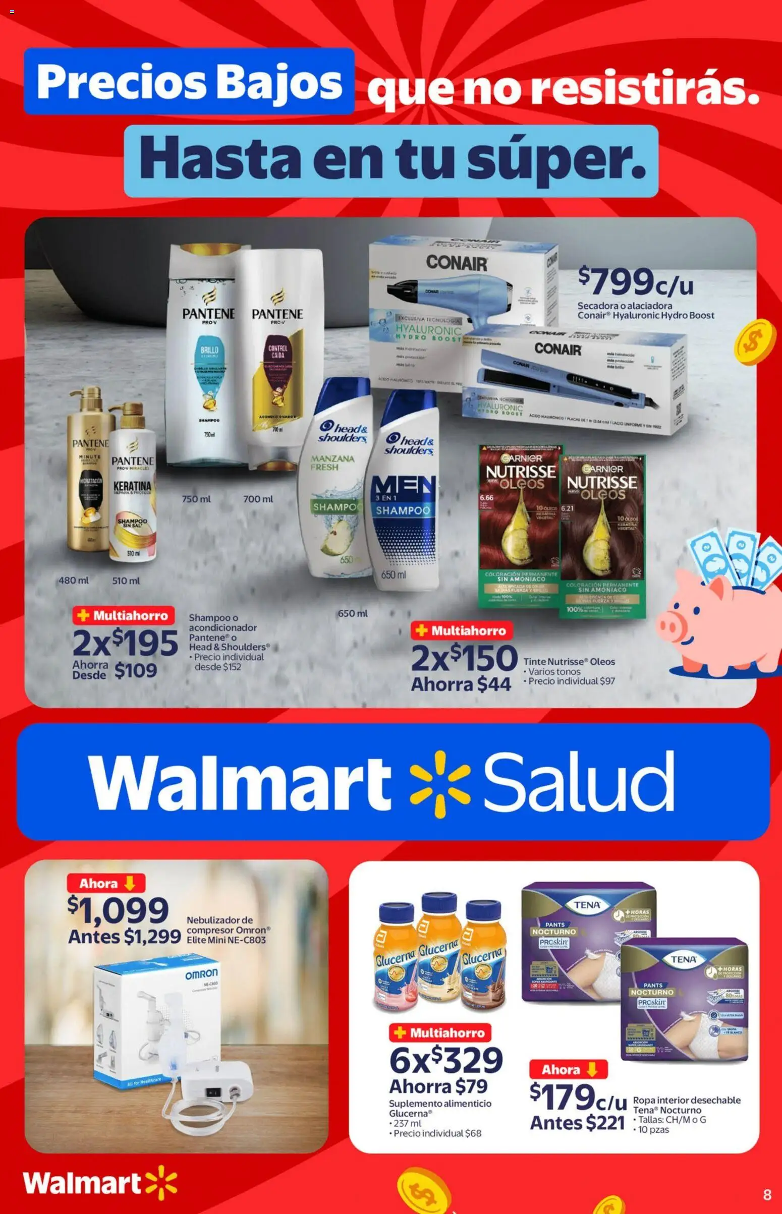 Nuevas ofertas de Walmart válidas en toda la República Mexicana desde el 06.11.2025. ¡Encuentra las mejores ofertas en Walmart folleto Hasta en tu súper! | Página: 8 | Productos: Manzana, Brillo, Nebulizador, Pants