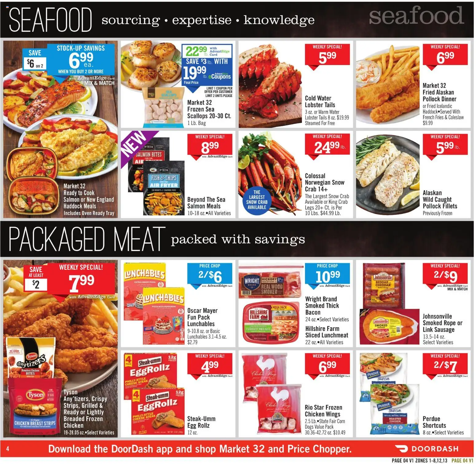 Price Chopper - Weekly Ad - valid from 04.01.2026 | Page: 4 | Products: Fryer, Corn, Pizza, Water