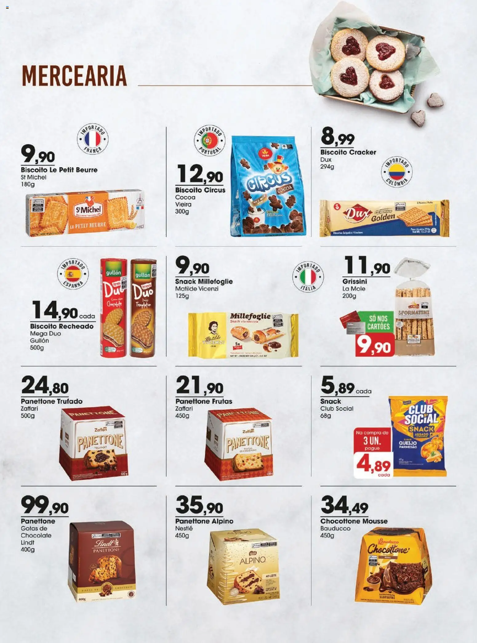 Zaffari Folheto - válido de 04.11.2025 | Página: 7 | Produtos: Biscoito, Panettone, Chocolate, Biscoito recheado