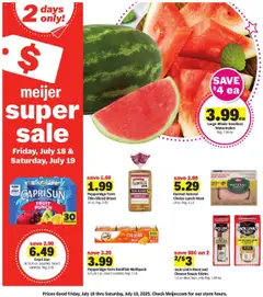 Preview of Meijer weekly ads valid from 18.07.2025