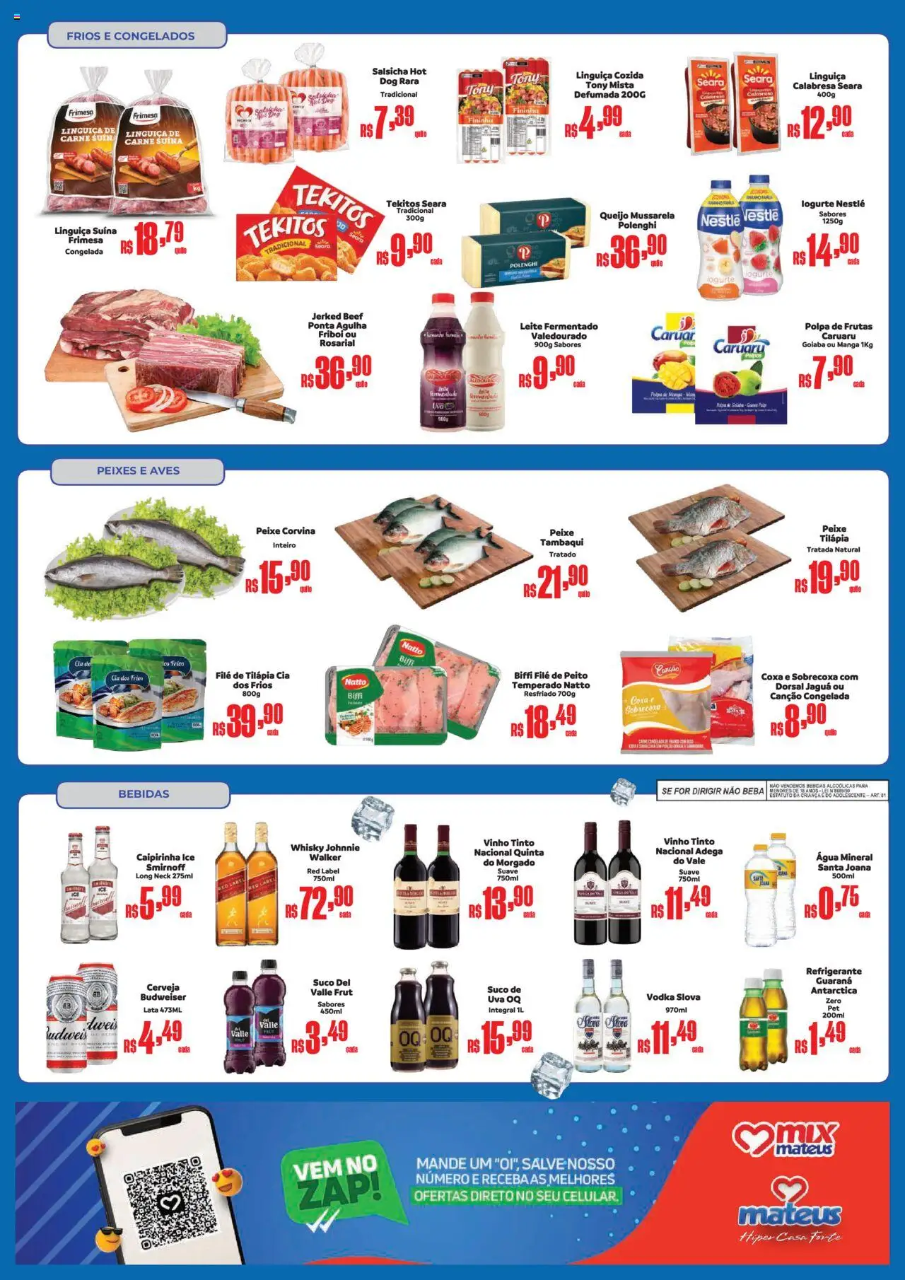 Mateus Folheto - válido de 28.07.2025 | Página: 3 | Produtos: Leite, Carne, Vodka, Mussarela