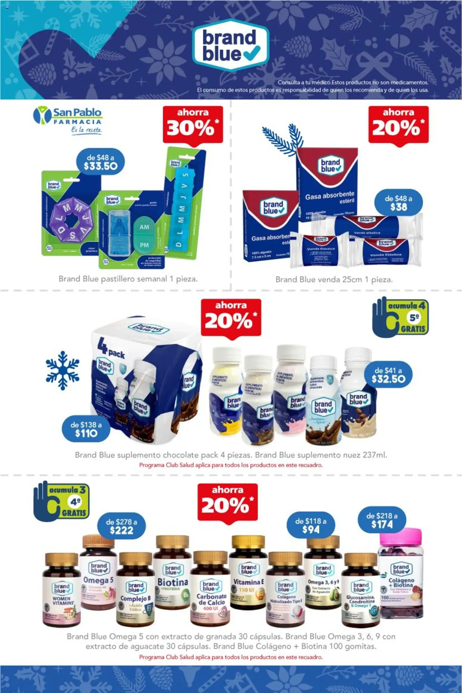 Nuevas ofertas de Farmacia San Pablo válidas en toda la República Mexicana desde el 30.11.2025. ¡Encuentra las mejores ofertas en Farmacia San Pablo catálogo! | Página: 3 | Productos: Aguacate, Chocolate, Nuez, Pastillero