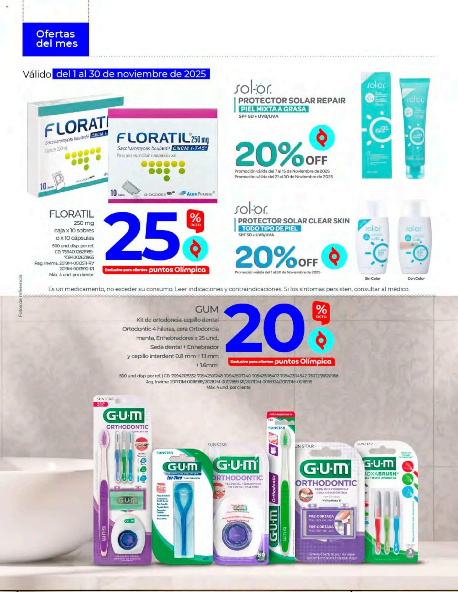 Olímpica revista - valida desde el 01.11.2025 | Página: 12 | Productos: Seda dental, Cera, Caja, Polvo