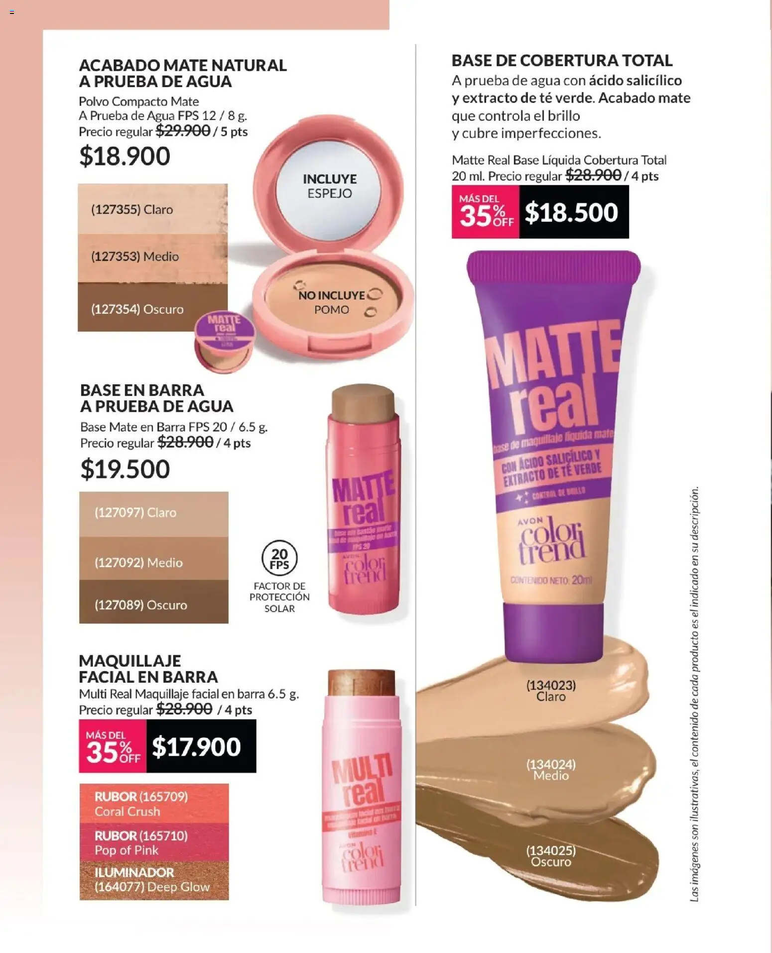 Avon revista - valida desde el 01.12.2025 | Página: 65 | Productos: Polvo compacto, Base de maquillaje, Rubor, Brillo