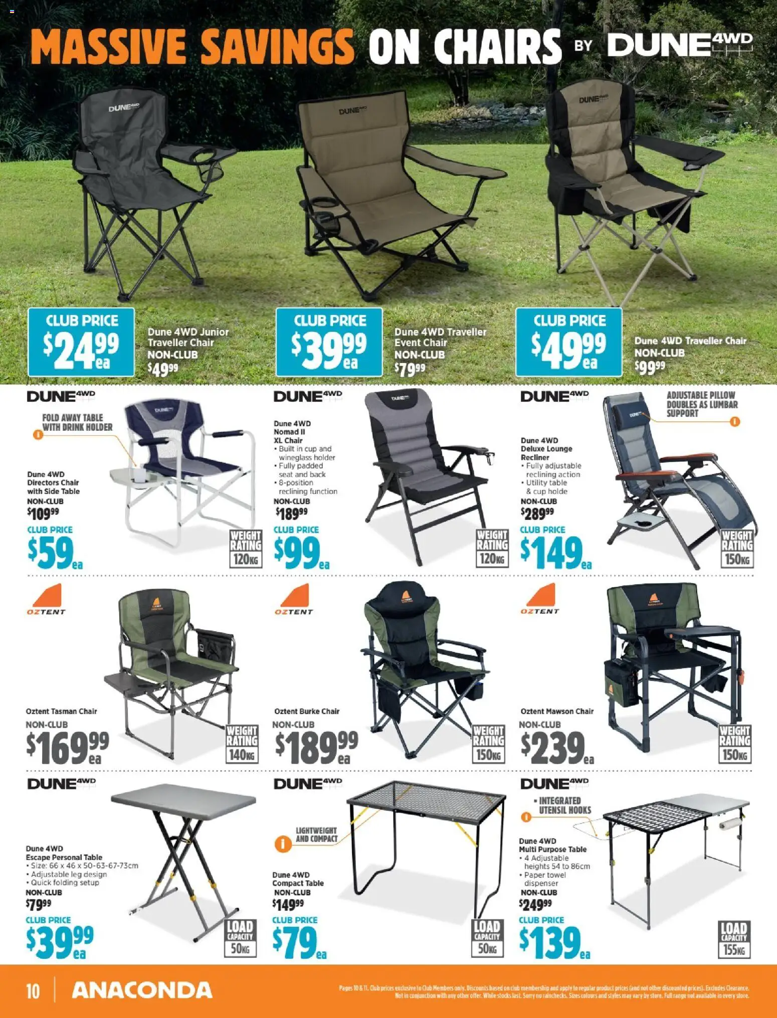 Anaconda catalogue - valid from 27.10.2025 | Page: 10 | Products: Table, Chair, Weight, Pillow