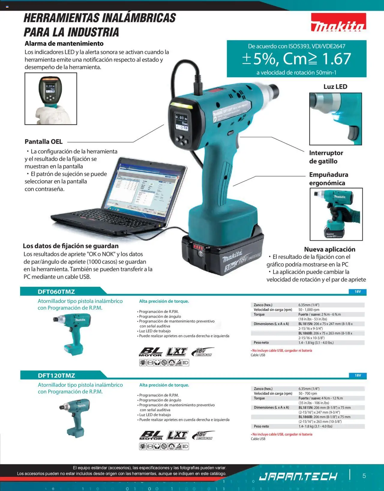 Nuevas ofertas de Makita válidas en toda la República Mexicana desde el 07.10.2024. ¡Encuentra las mejores ofertas en Makita catálogo Líneas de Ensamble! | Página: 5 | Productos: Usb, Cuerda, Cable, Alarma