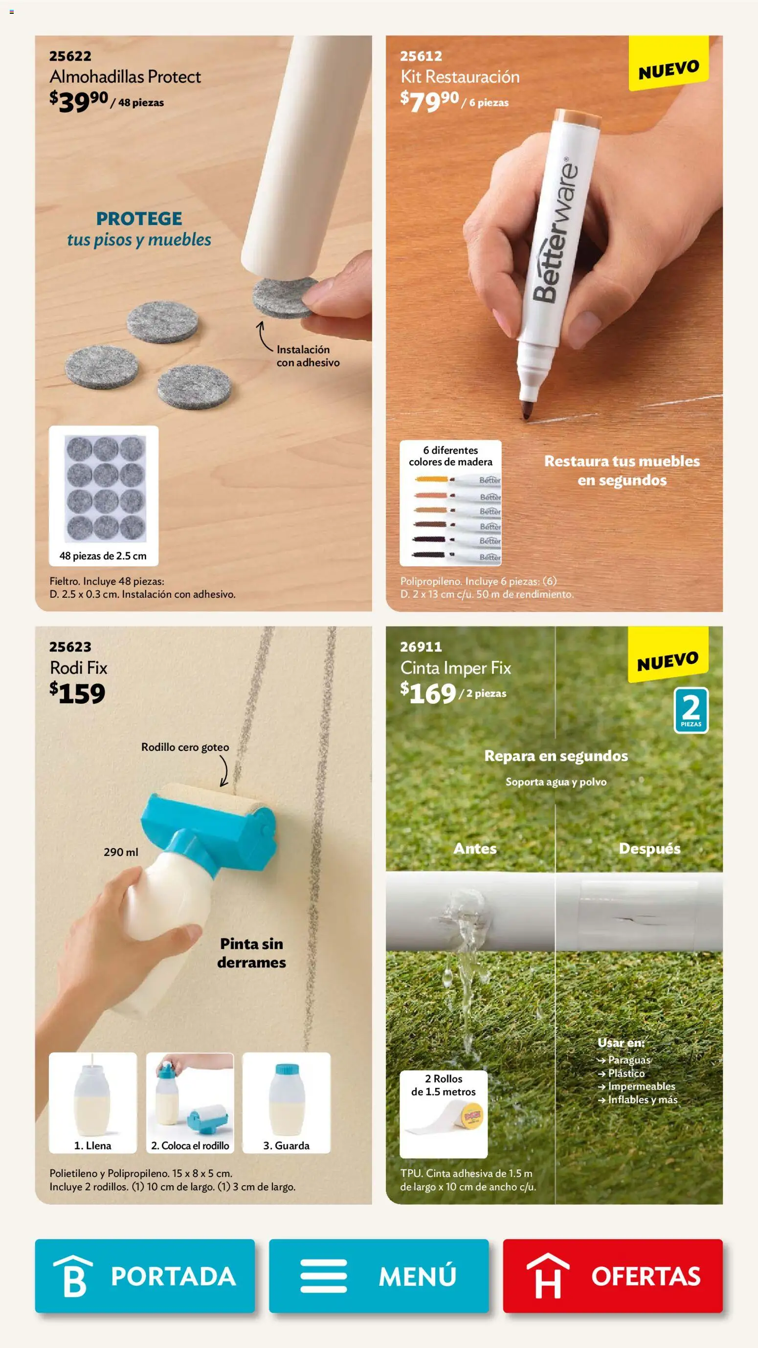 Nuevas ofertas de Betterware válidas en toda la República Mexicana desde el 02.02.2026. ¡Encuentra las mejores ofertas en Betterware campaña 2 2026! | Página: 31 | Productos: Agua, Cinta, Polvo, Rodillo