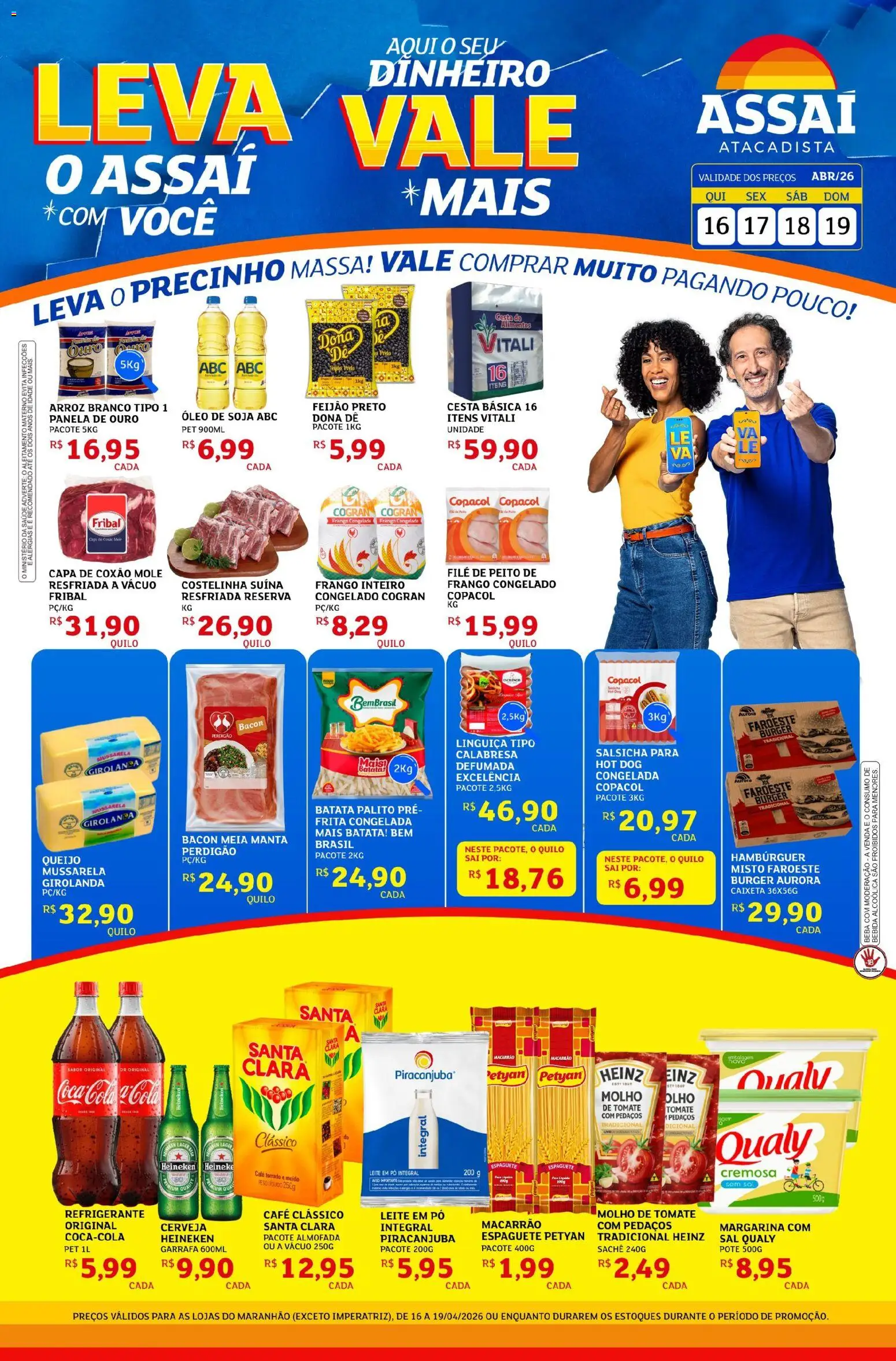 Assaí Atacadista Folheto - válido de 16.04.2026 | Página: 1 | Produtos: Panela, Café, Soja, Margarina