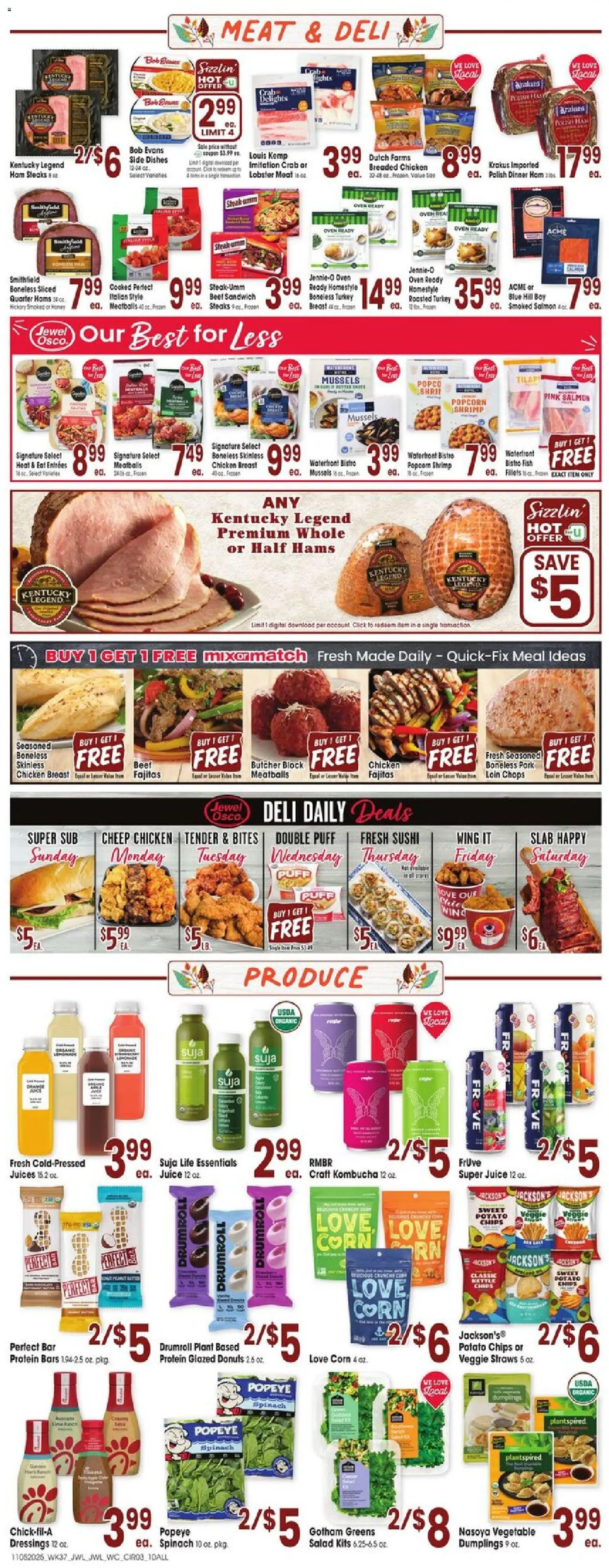 Jewel Osco Weekly Ad - valid from 05.11.2025 | Page: 3 | Products: Ham, Fish, Chips, Oven
