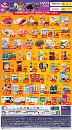 Lopes Supermercados - Ofertas da semana - Pré-Visualização do folheto da loja Lopes Supermercados, válido de 27.02.2026 | Página: 2 | Produtos: Panettone, Creme, Sardinha, Isotônico