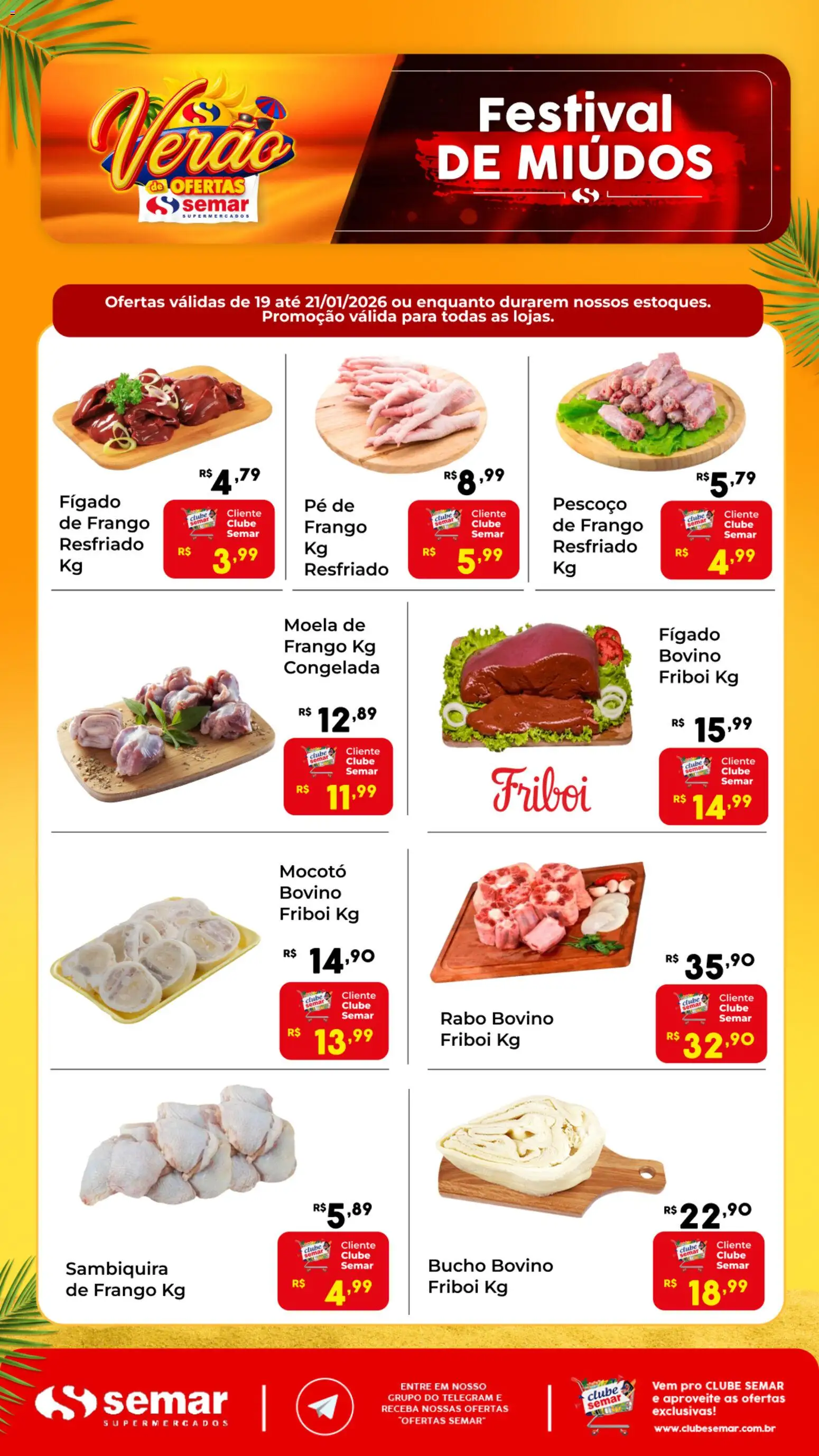 Semar Supermercado Folheto - válido de 19.01.2026 | Página: 1 | Produtos: Moela, Frango