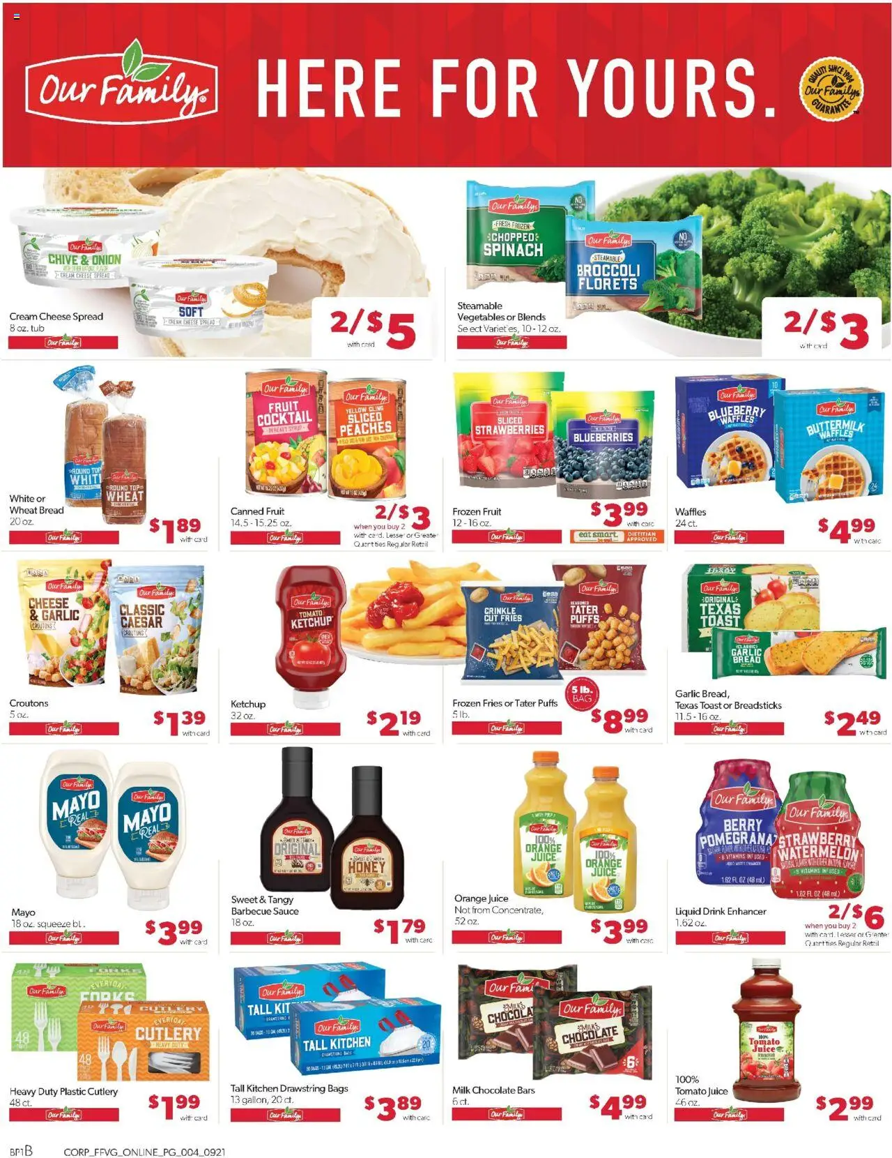 Family Fare Weekly Ad - valid from 21.09.2025 | Page: 8 | Products: Broccoli, Cheese, Bread, Ketchup