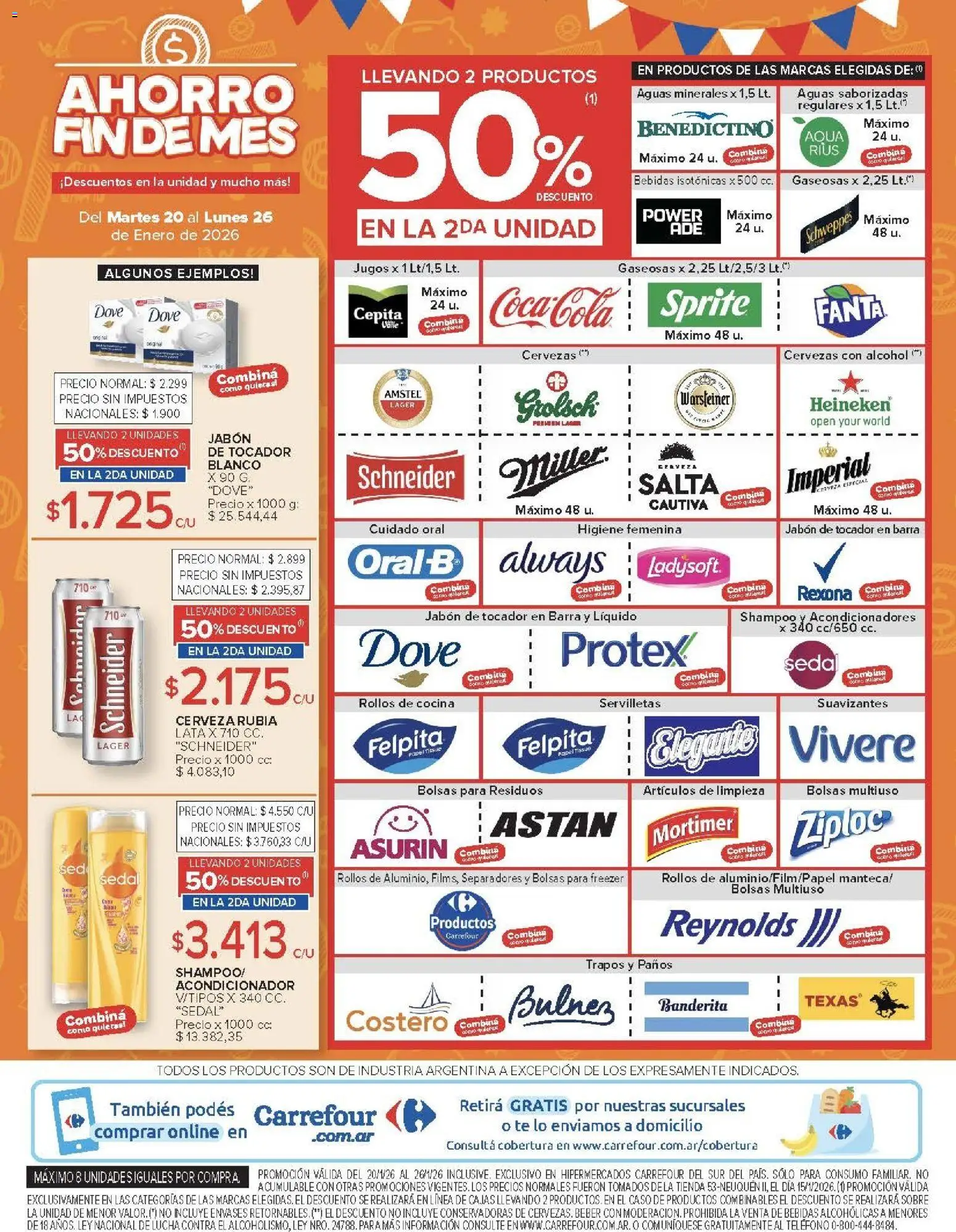 Carrefour ofertas │ válido desde el 20.01.2026 | Página: 13 | Productos: Teléfono, Cocina, Freezer, Cerveza