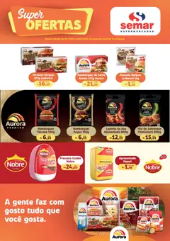 Semar Supermercado ofertas Aurora  - Pré-Visualização do folheto da loja Semar Supermercado, válido de 17.03.2026 | Página: 2 | Produtos: Linguiça, Pizza, Hambúrguer, Mussarela