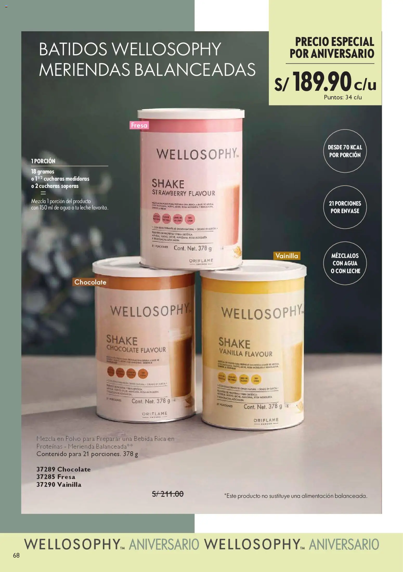 Catálogo Oriflame válido desde 27.12.2025 | Página: 68 | Productos: Leche, Chocolate, Polvo