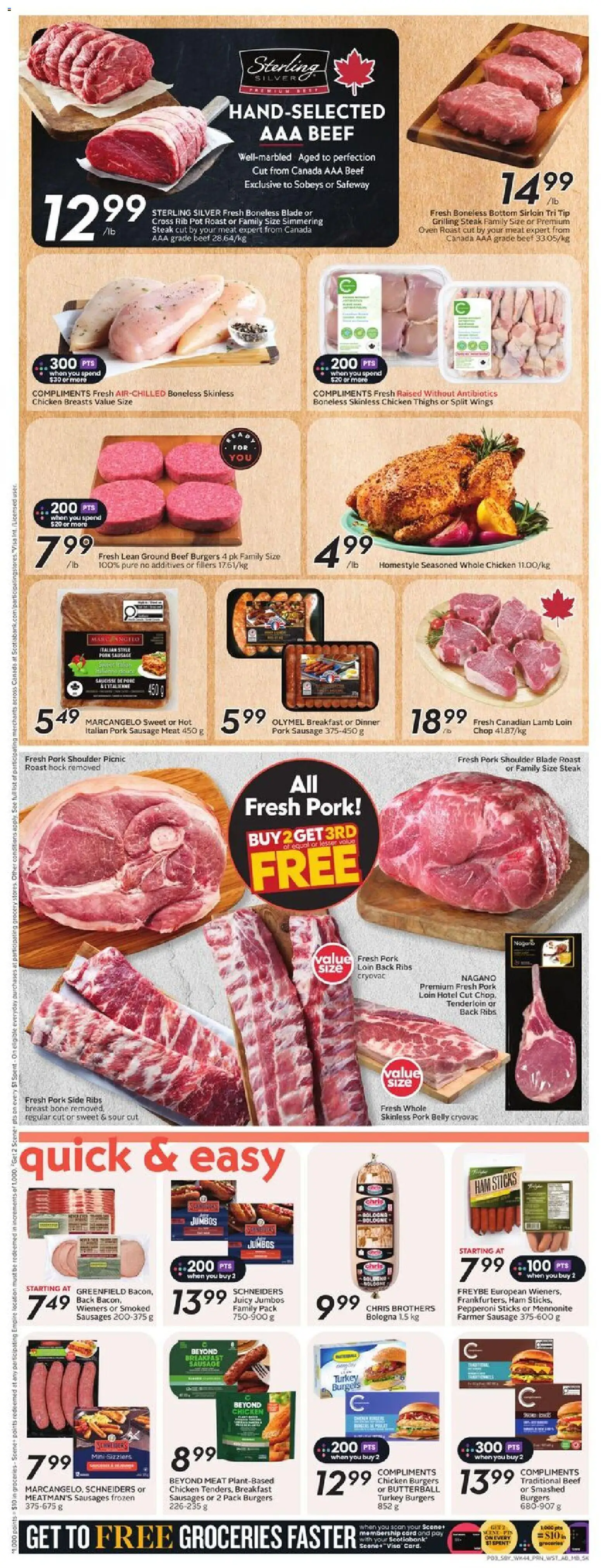 Safeway flyer valid from 26.02.2026 | Page: 6 | Products: Beef, Chicken breasts, Oven, Chicken