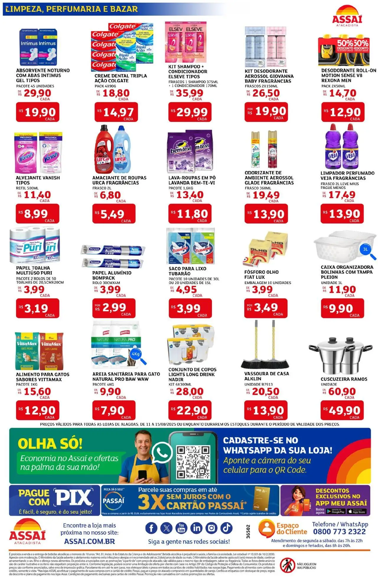 Assaí Atacadista Folheto - válido de 11.08.2025 | Página: 4 | Produtos: Celular, Alvejante, Pneus, Rexona