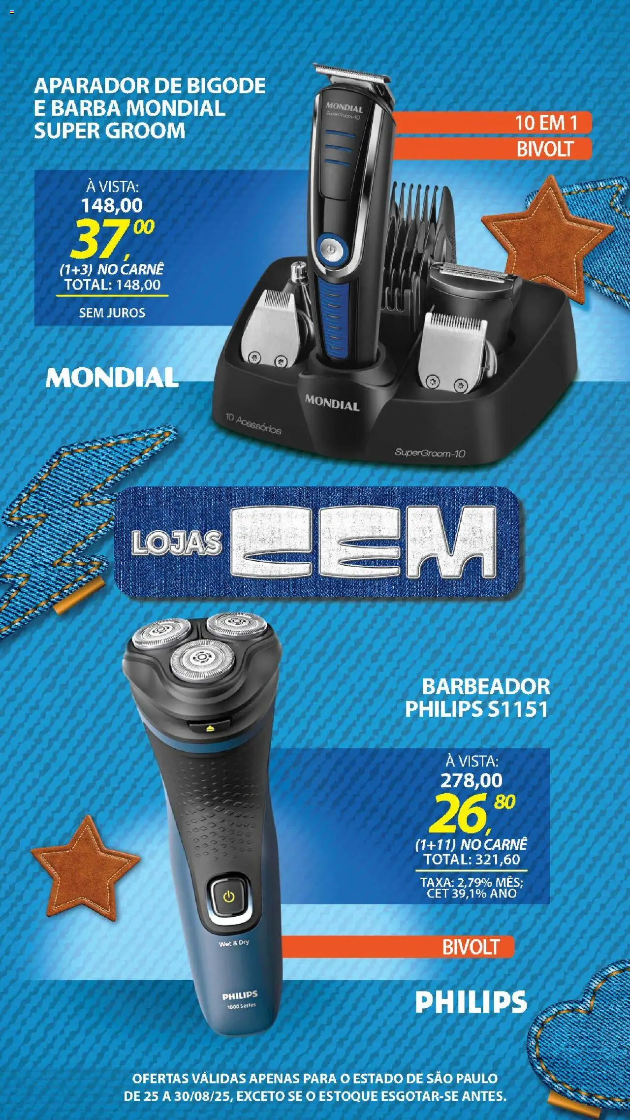 Lojas Cem Folheto - válido de 25.08.2025 | Página: 63 | Produtos: Barbeador, Aparador, Carne