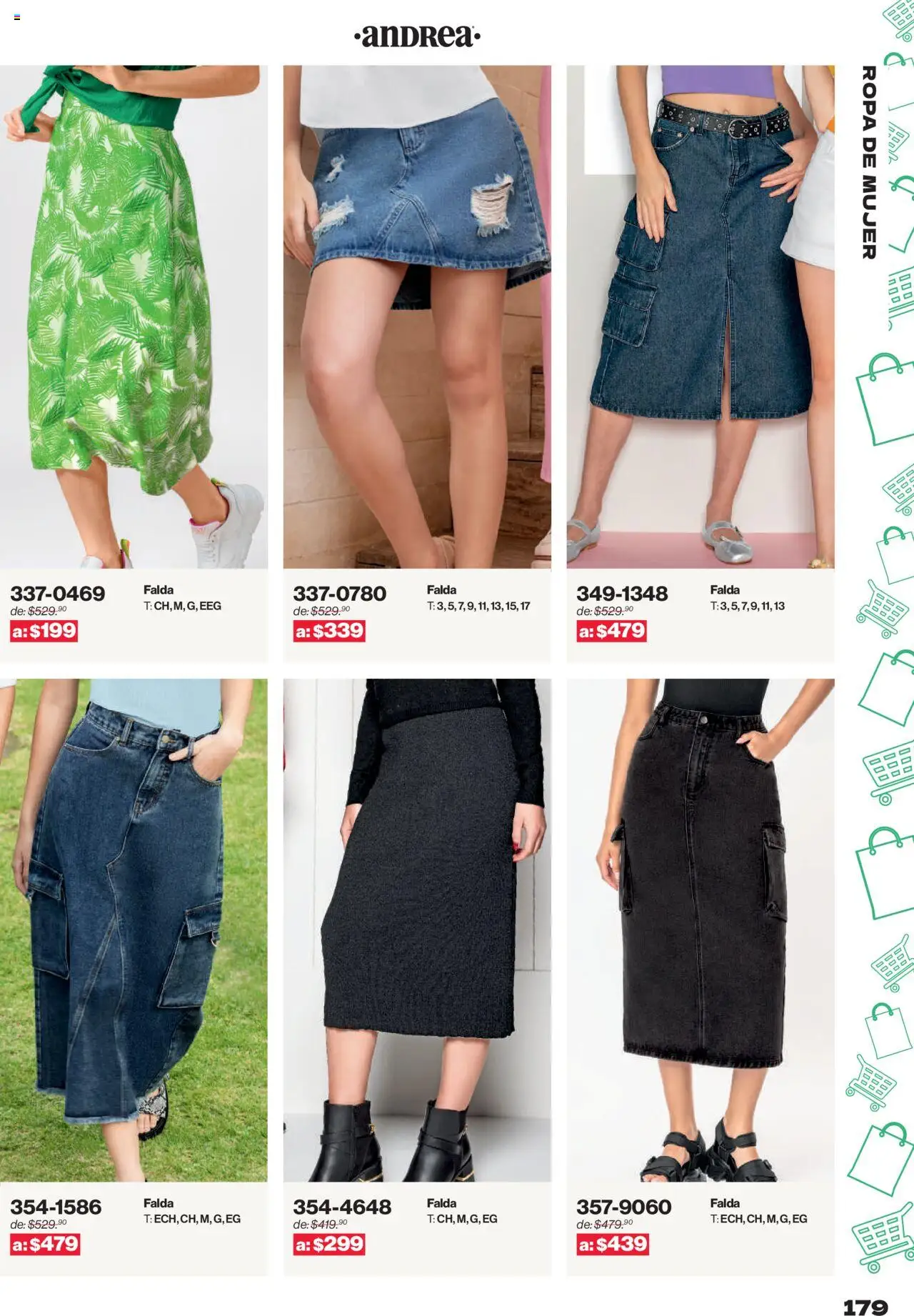 Nuevas ofertas de Andrea válidas en toda la República Mexicana desde el 10.08.2025. ¡Encuentra las mejores ofertas en Andrea - Catálogo Outlet! | Página: 179 | Productos: Ropa, Falda