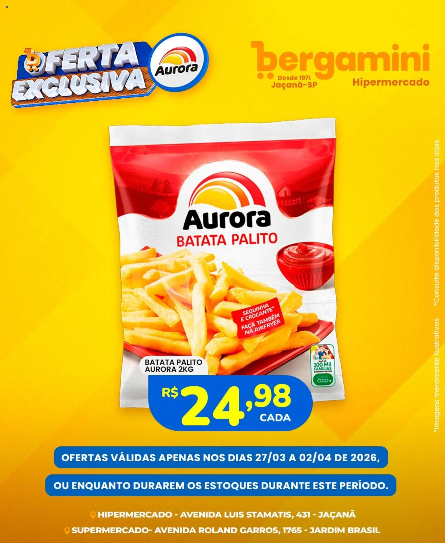 Supermercado Bergamini Folheto - válido de 27.03.2026 | Página: 2 | Produtos: Faca, Batata